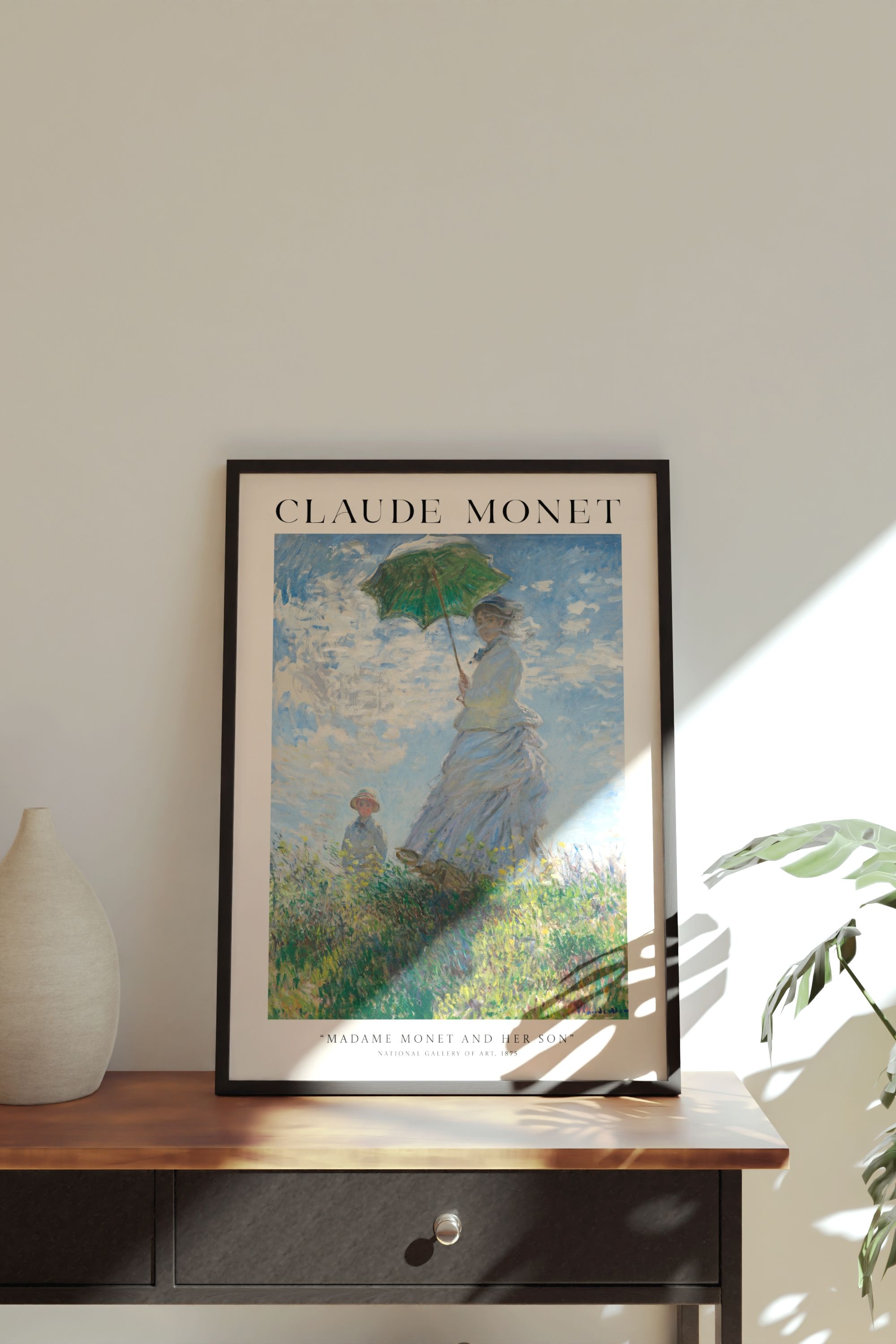 Claude Monet Mademe Monet and Her Son Framed Print Art Collection