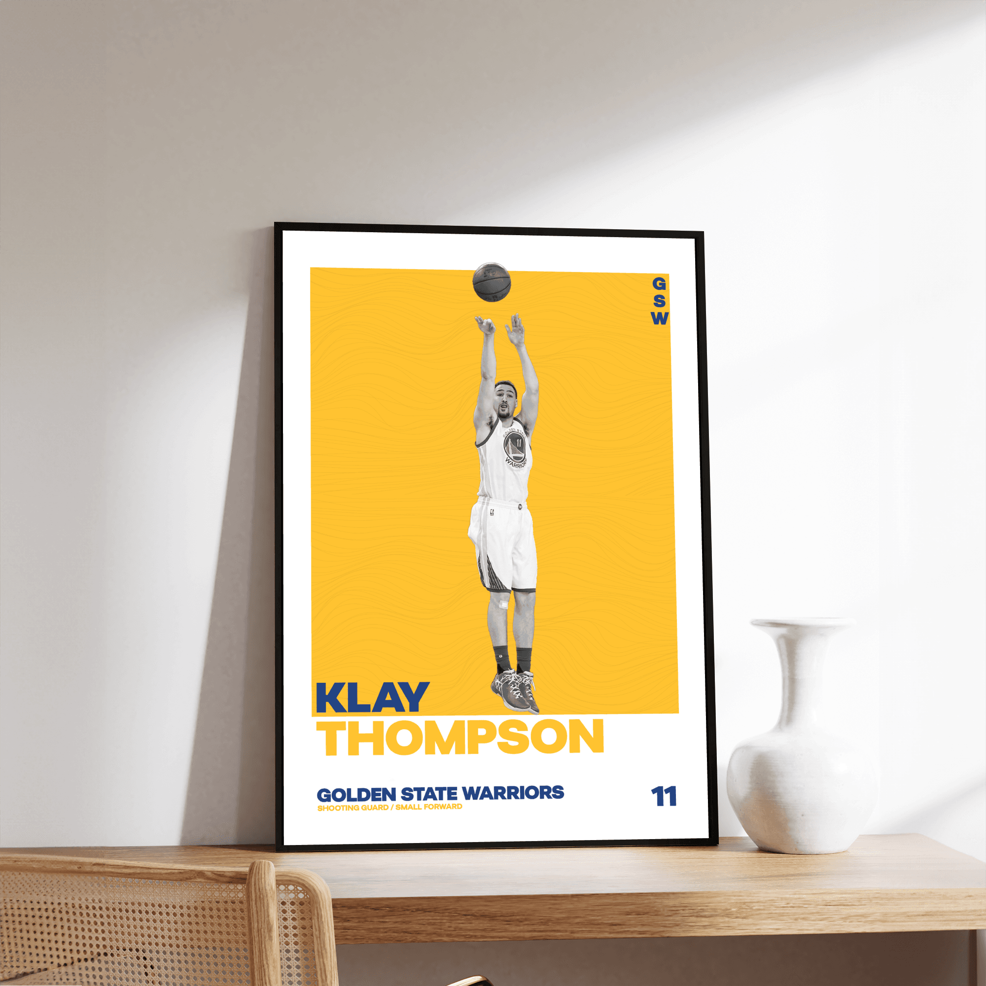 Klay Thompson Tasarımlı Çerçevesiz Poster | NBA Efsaneleri Koleksiyonu