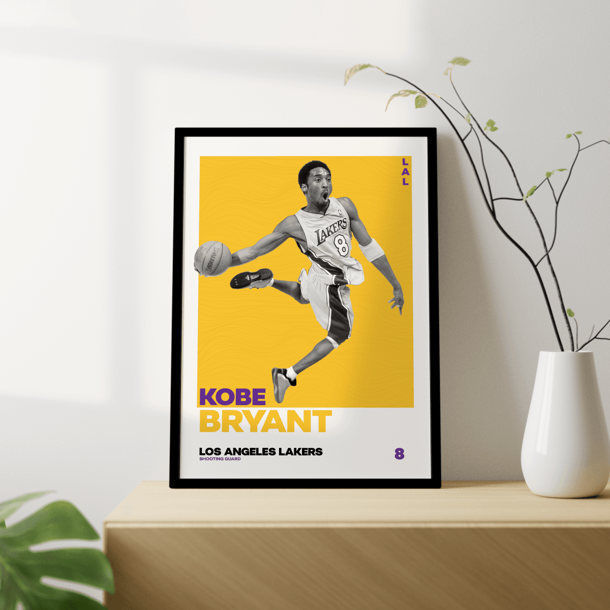 Kobe Bryant Tasarımlı Çerçevesiz Poster | NBA Efsaneleri Koleksiyonu