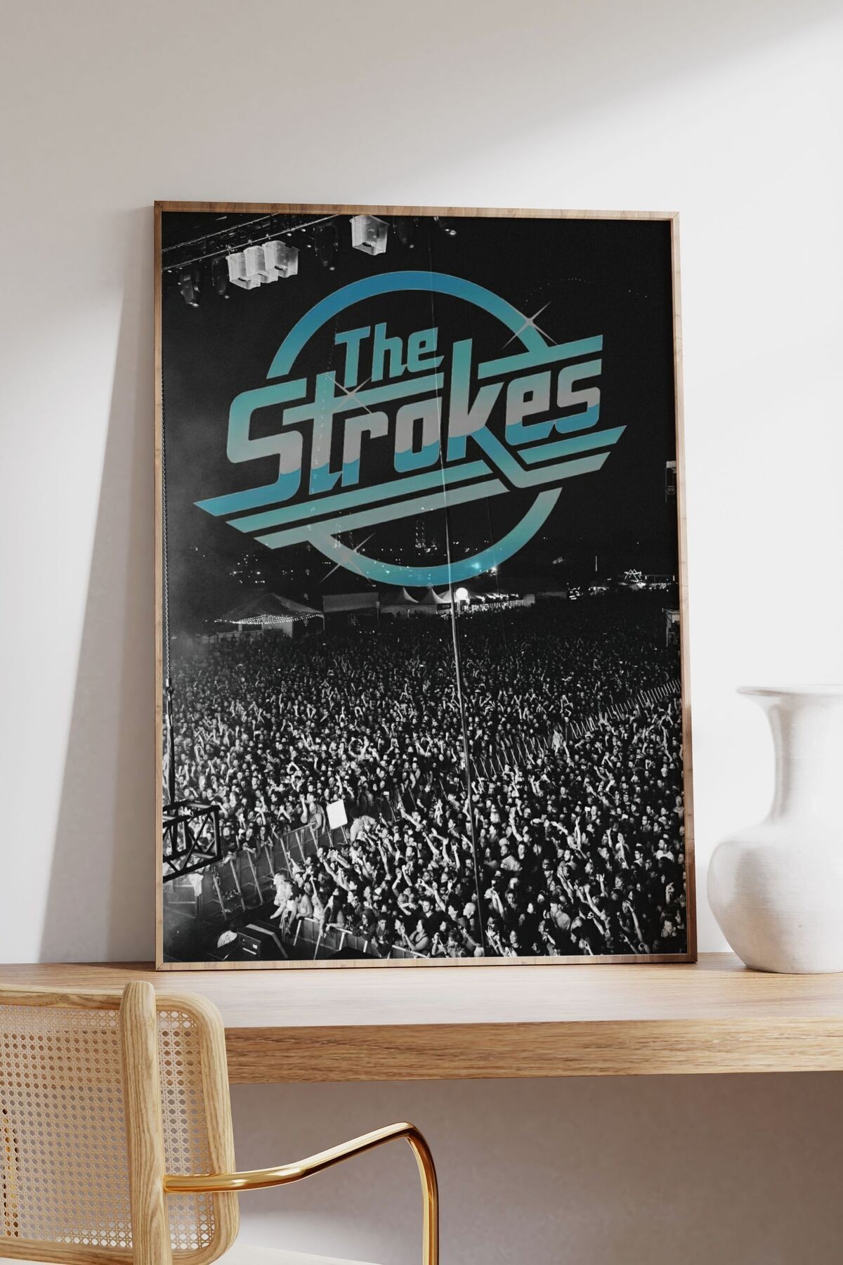 The Strokes Konser Tasarımlı Retro Çerçevesiz Poster No:2