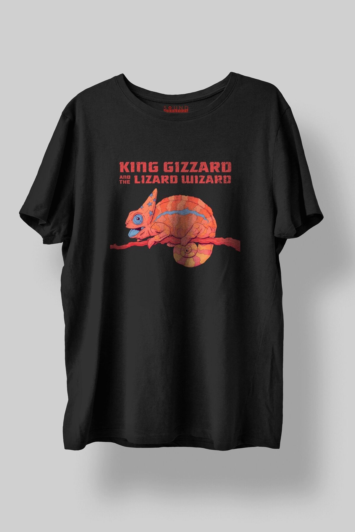 King Gizzard Lizzard Wizard Müzik Baskılı Regular Fit Unisex Siyah T-Shirt %100 Pamuk No:0202