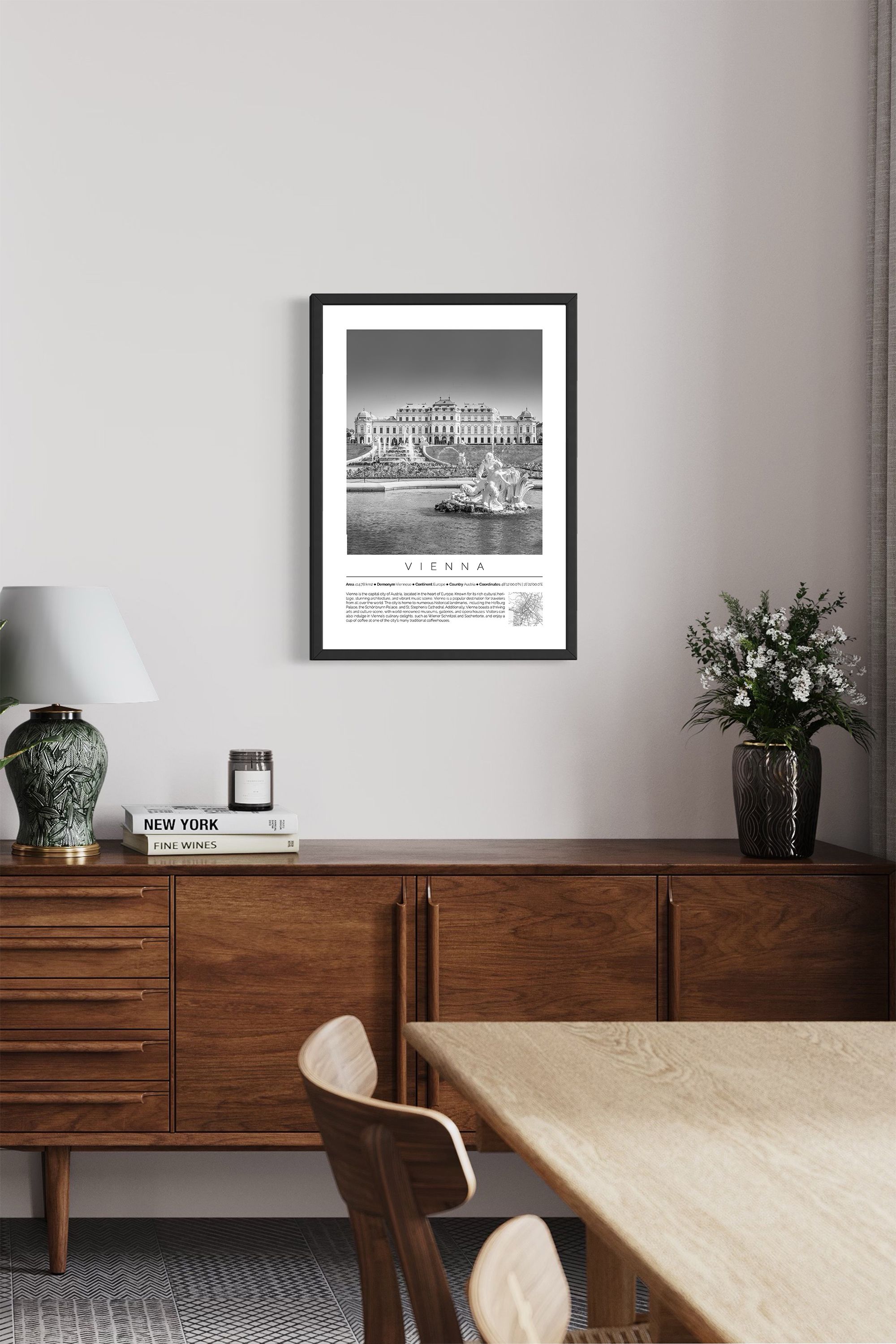 Vienna Austria Monochrome Framed Print Cities Collection