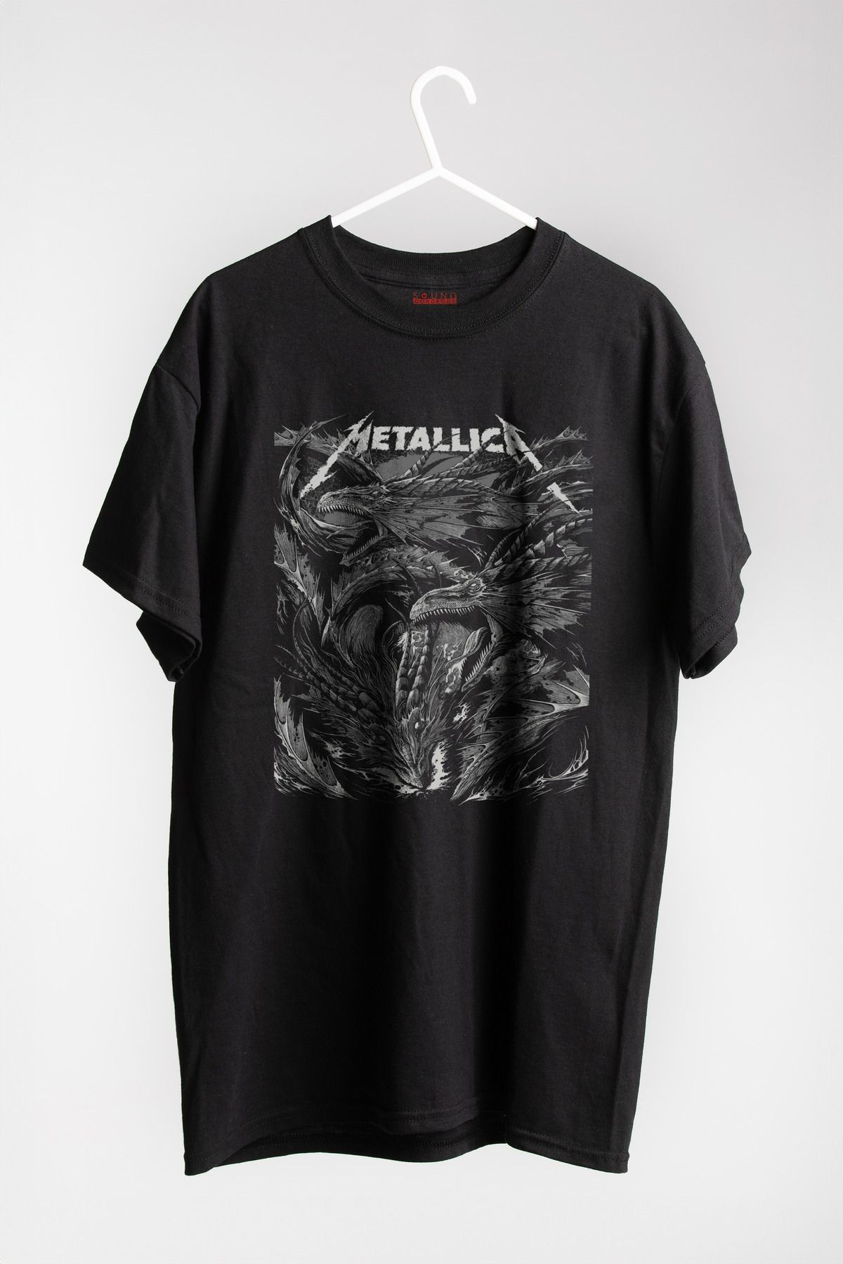 Metallica Baskılı Regular Fit Unisex Siyah T-Shirt %100 Pamuk No:0433