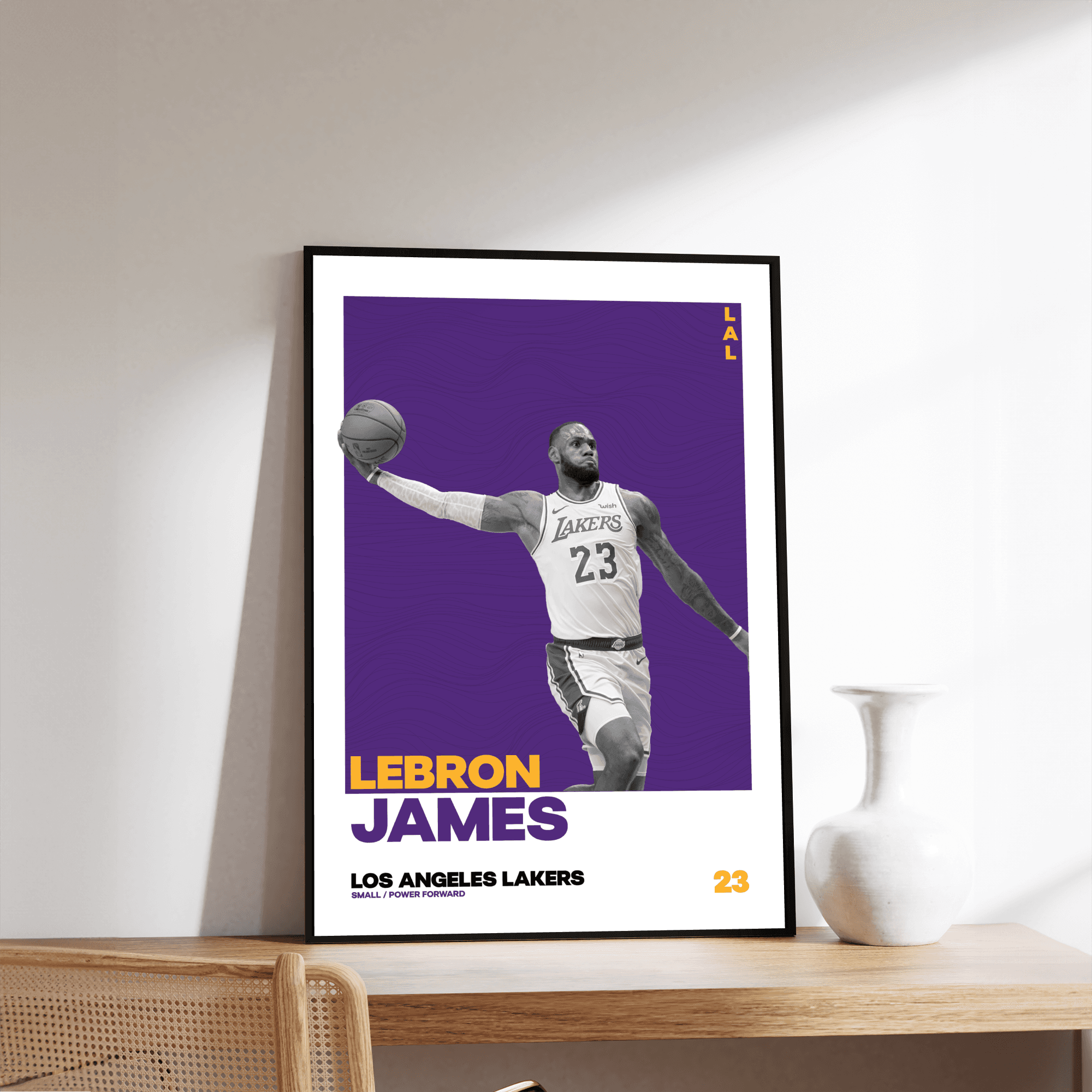 Lebron James Tasarımlı Çerçevesiz Poster | NBA Efsaneleri Koleksiyonu