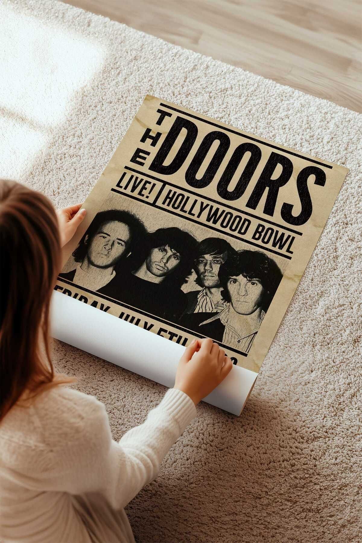 The Doors Konser Tasarımlı Retro Çerçevesiz Poster