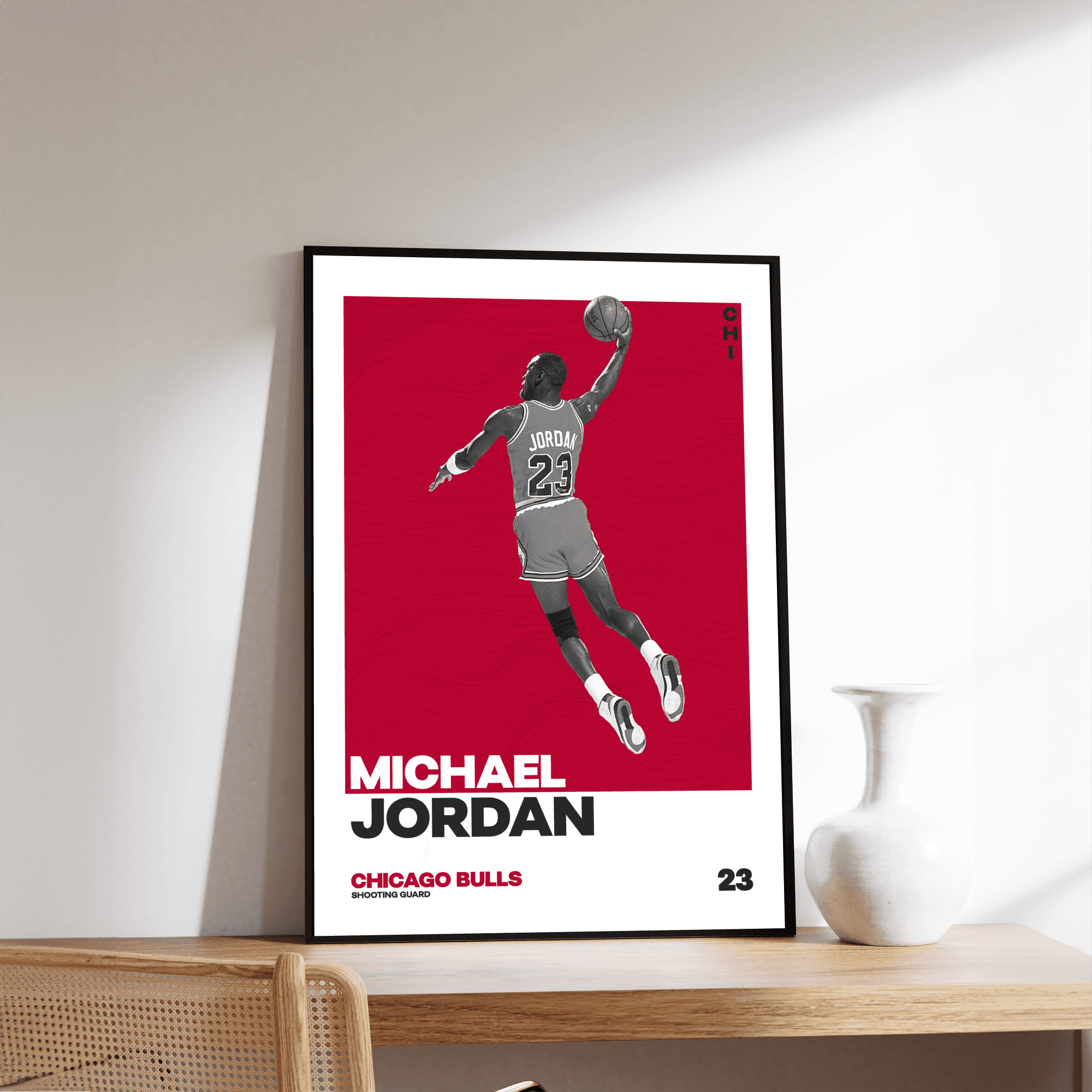 Michael Jordan Tasarımlı Çerçevesiz Poster | NBA Efsaneleri Koleksiyonu