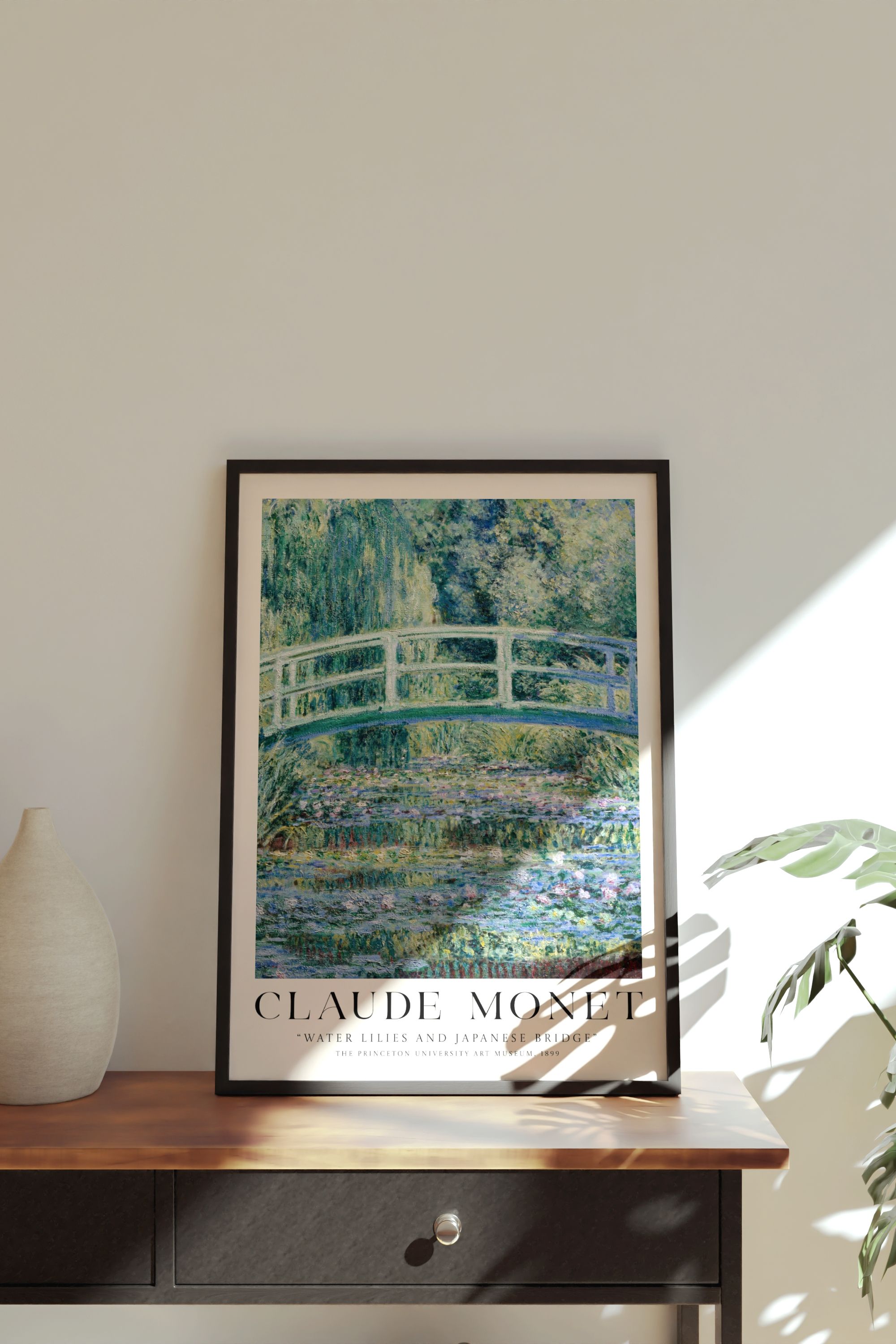 Claude Monet Water Lilies and Japanese Bridge Çerçevesiz Poster