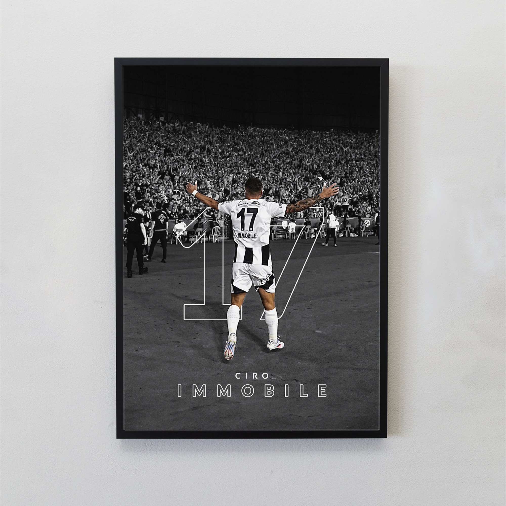 Ciro Immobile Beşiktaş Tasarımlı Çerçevesiz Futbol Poster