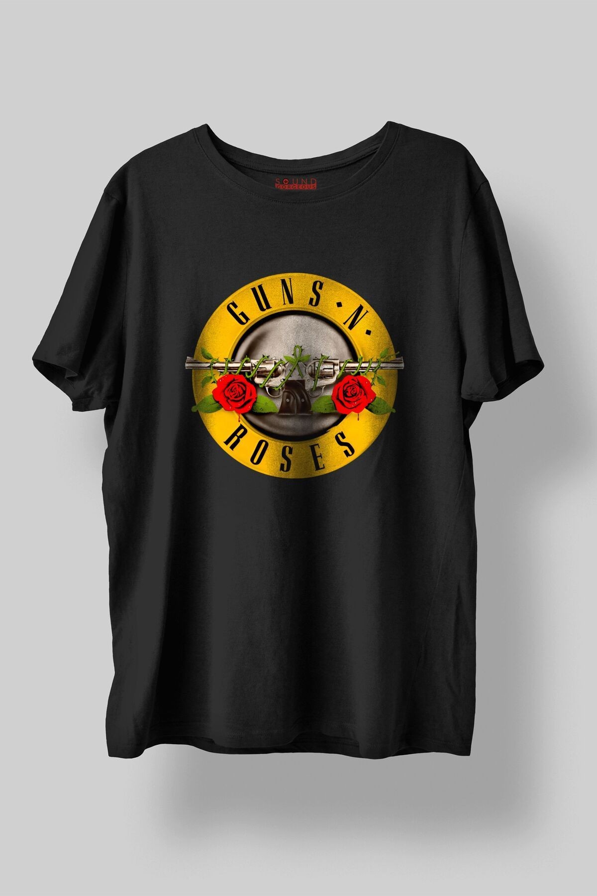 Guns N Roses Müzik Baskılı Regular Fit Unisex Siyah T-Shirt %100 Pamuk No:0147
