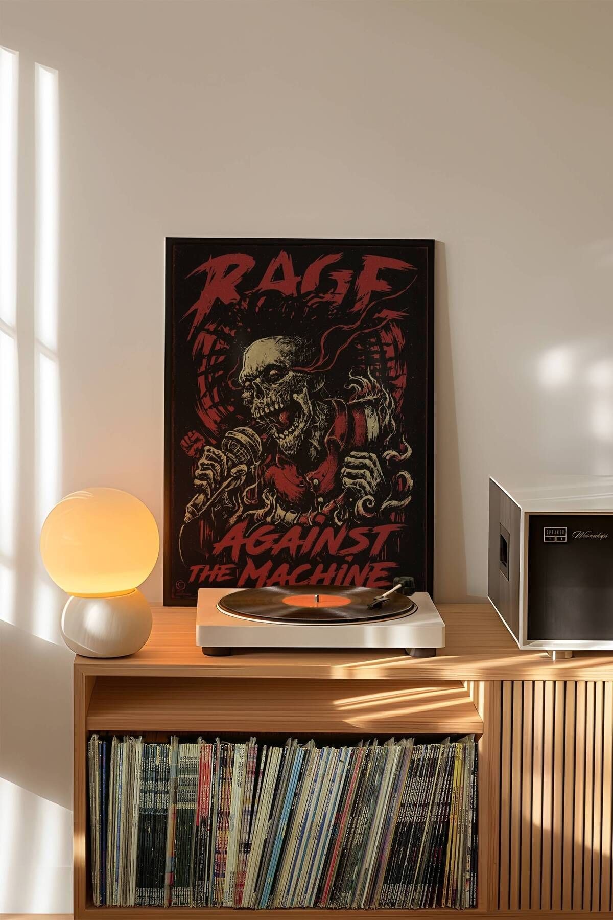 Rage Against The Machine Konser Tasarımlı Retro Çerçevesiz Poster