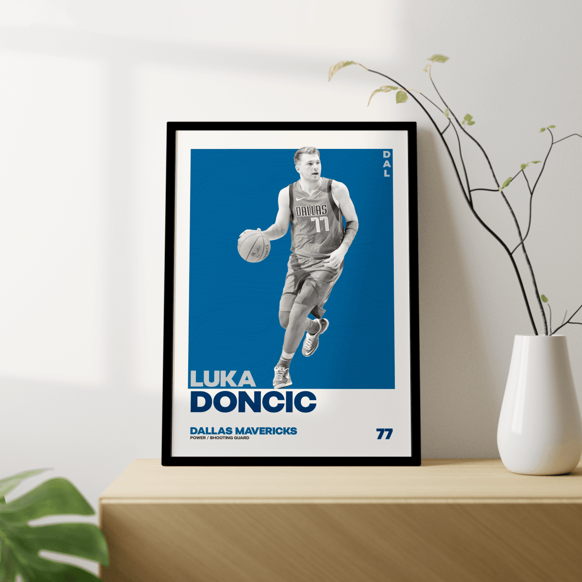 Luka Doncic Tasarımlı Çerçevesiz Poster | NBA Efsaneleri Koleksiyonu