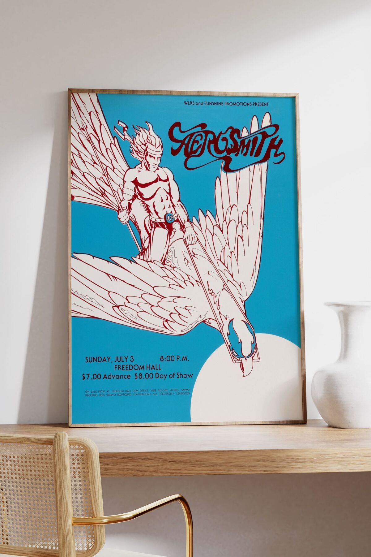 Aerosmith Konser Tasarımlı Retro Çerçevesiz Poster No:1