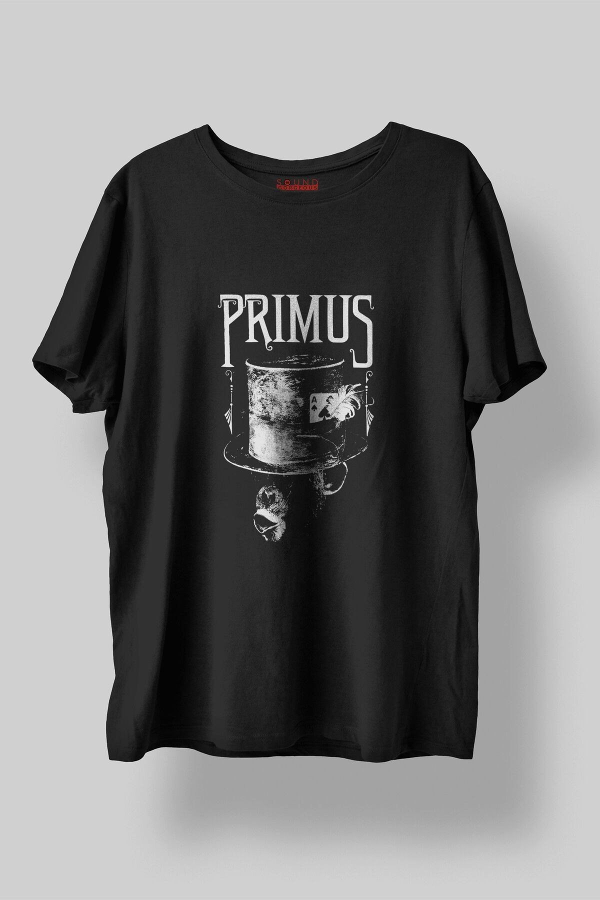 Primus Müzik Baskılı Regular Fit Unisex Siyah T-Shirt %100 Pamuk No:0293