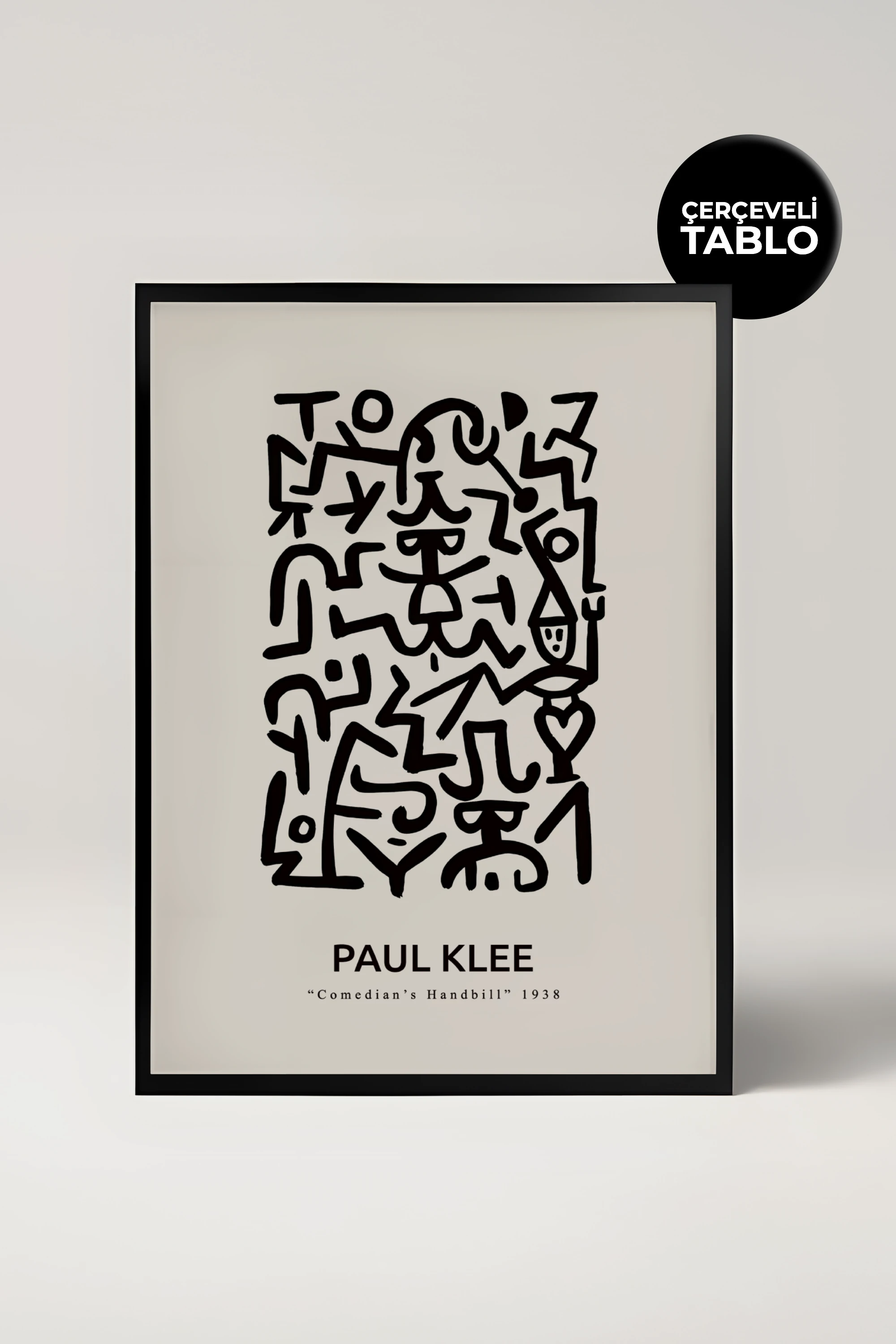 Paul Klee Comedian's Handbill Ünlü Ressamlar Çerçeveli Tablo