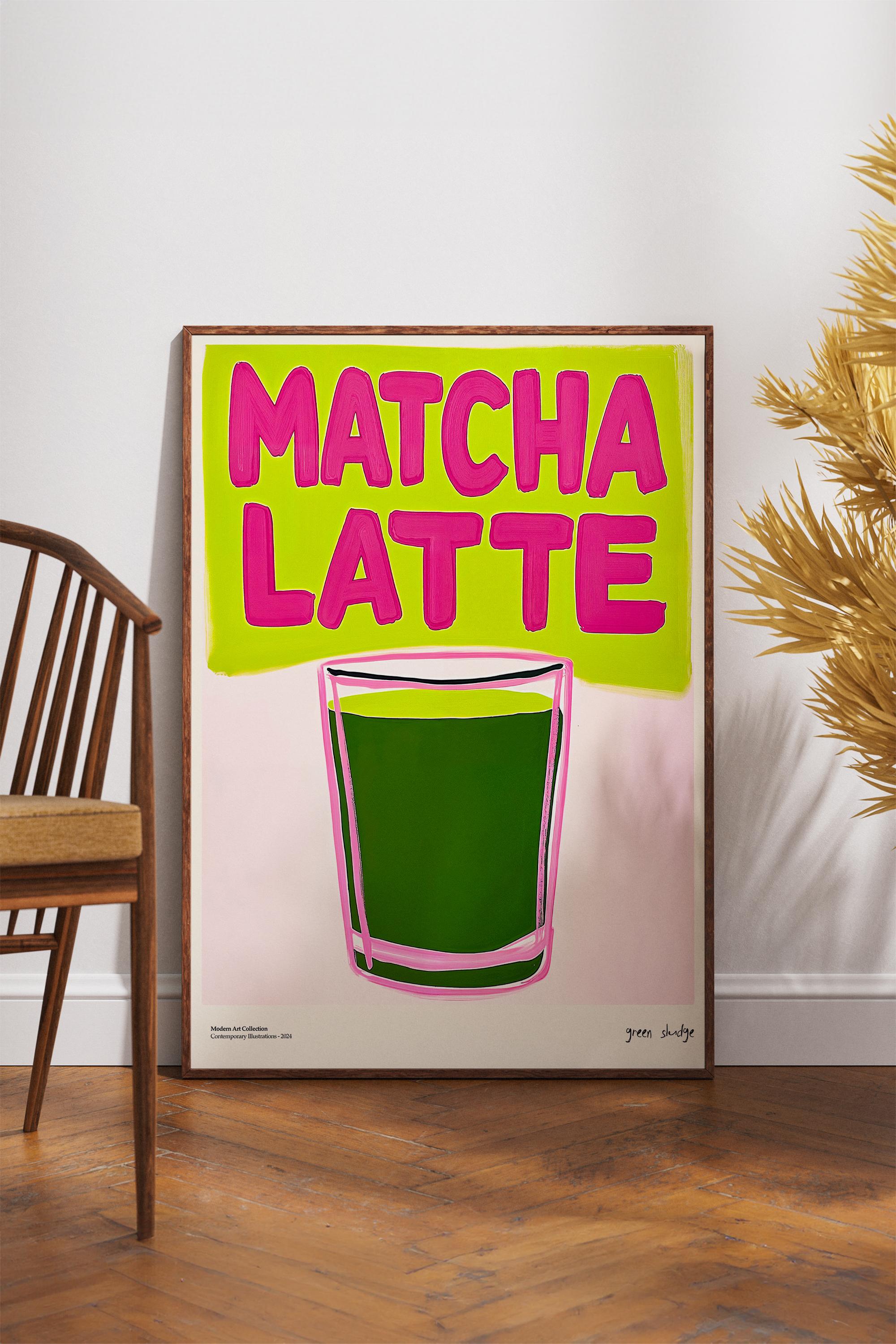 Matcha Latte Çerçevesiz Tasarım Poster Dolce Vita Koleksiyonu