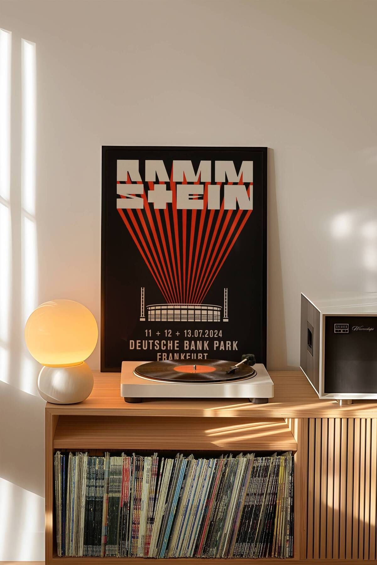 Rammstein Konser Tasarımlı Retro Çerçevesiz Poster