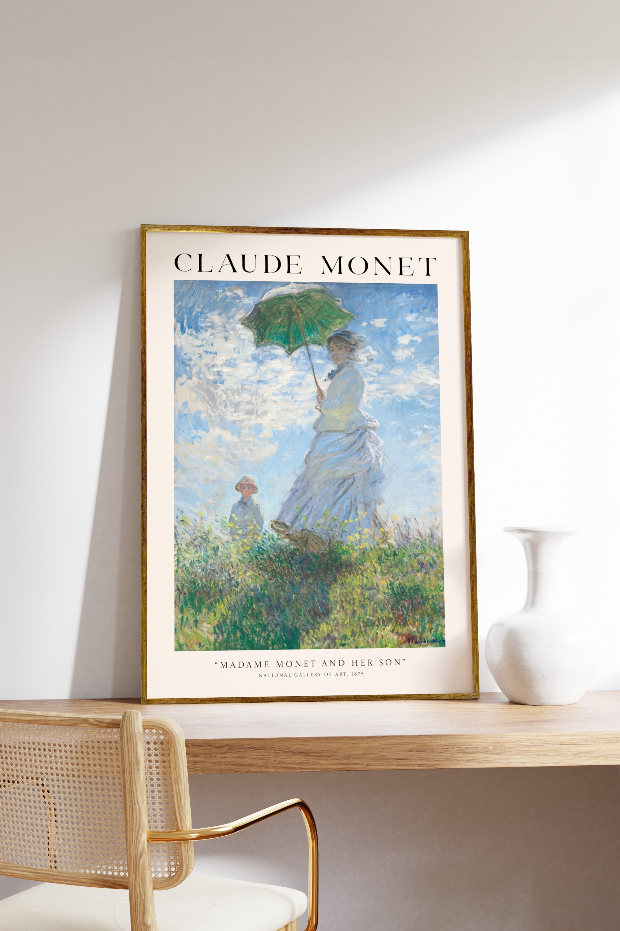 Claude Monet Mademe Monet and Her Son Çerçeveli Tablo