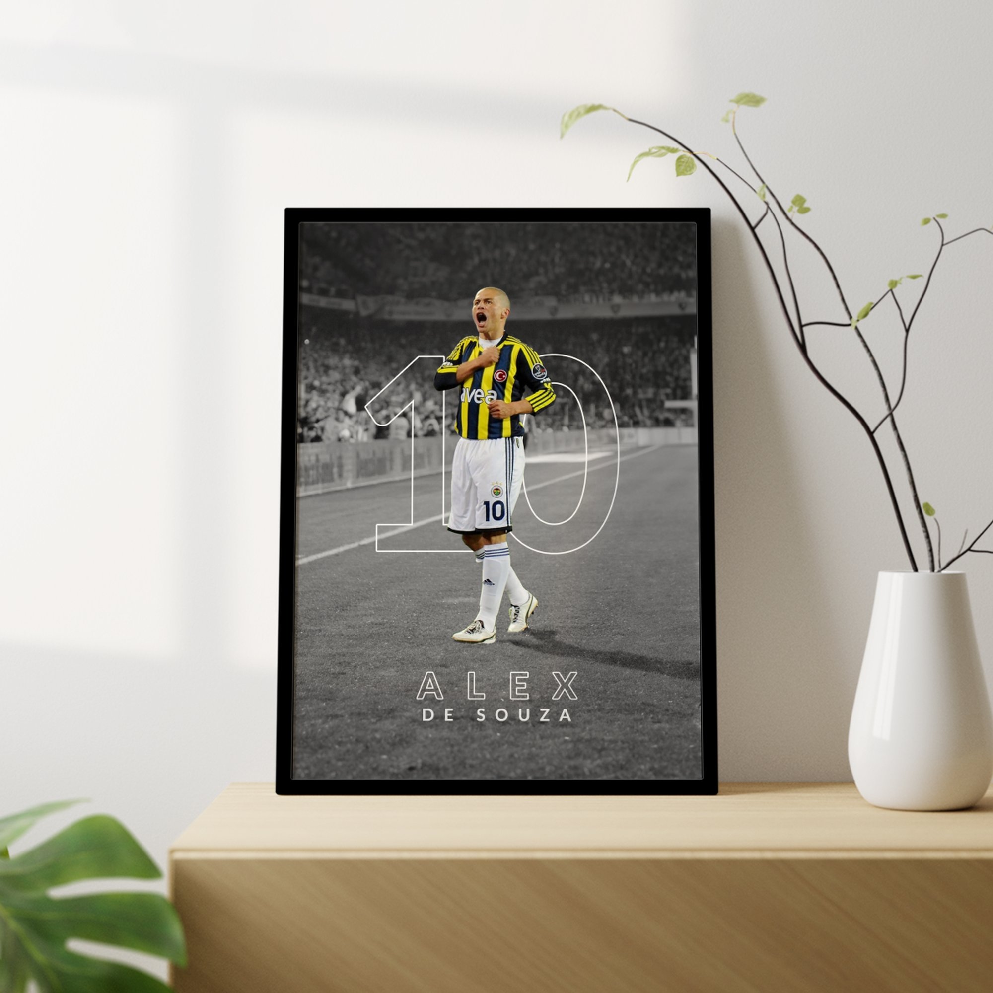 Alex De Souza Fenerbahçe Tasarımlı Çerçevesiz Futbol Poster