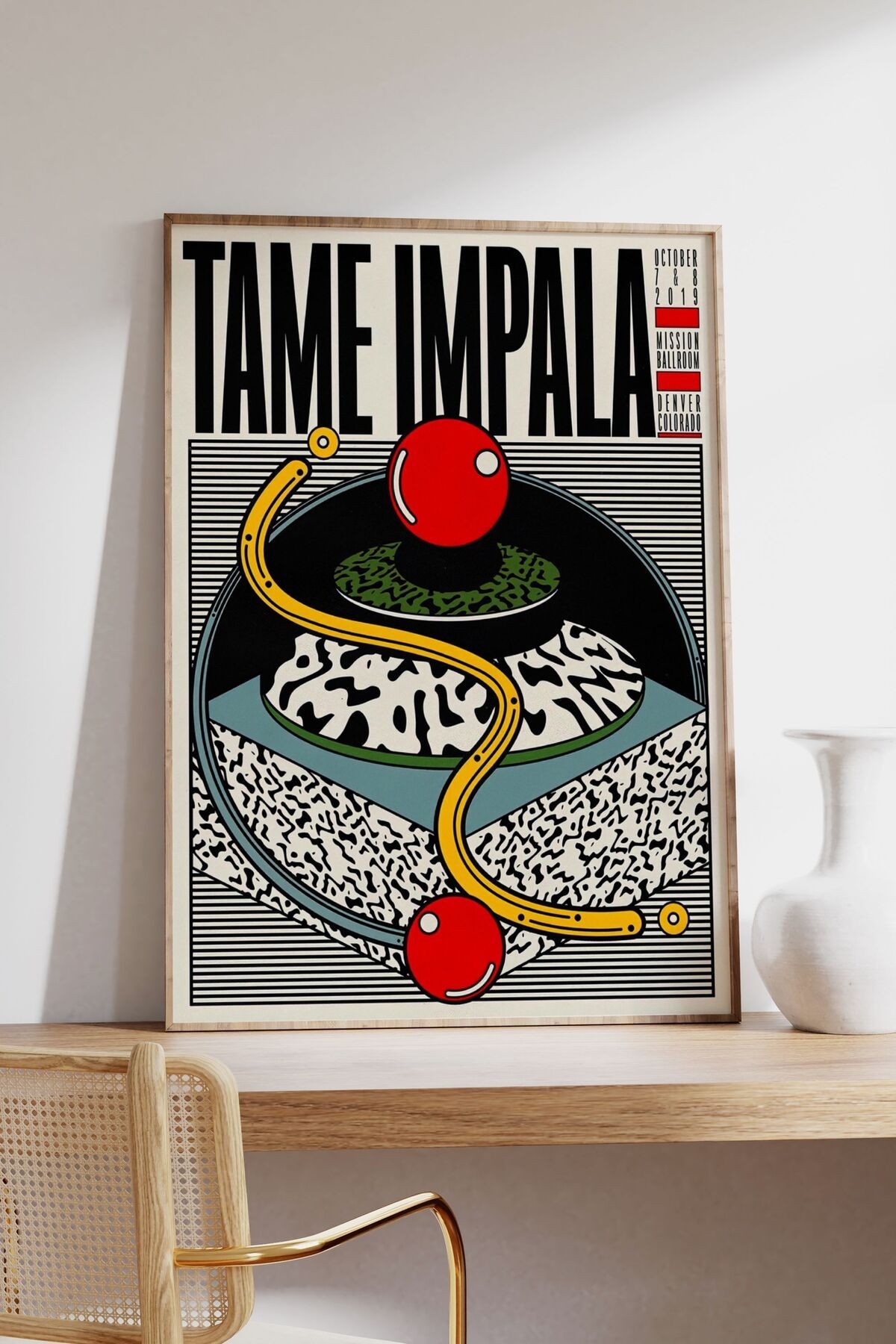 Tame Impala Konser Tasarımlı Retro Çerçevesiz Poster