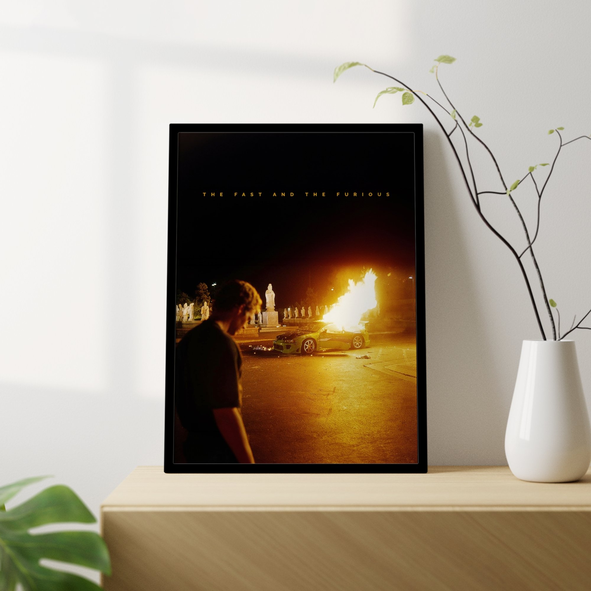 The Fast and the Furious Minimalist Framed Movie Print