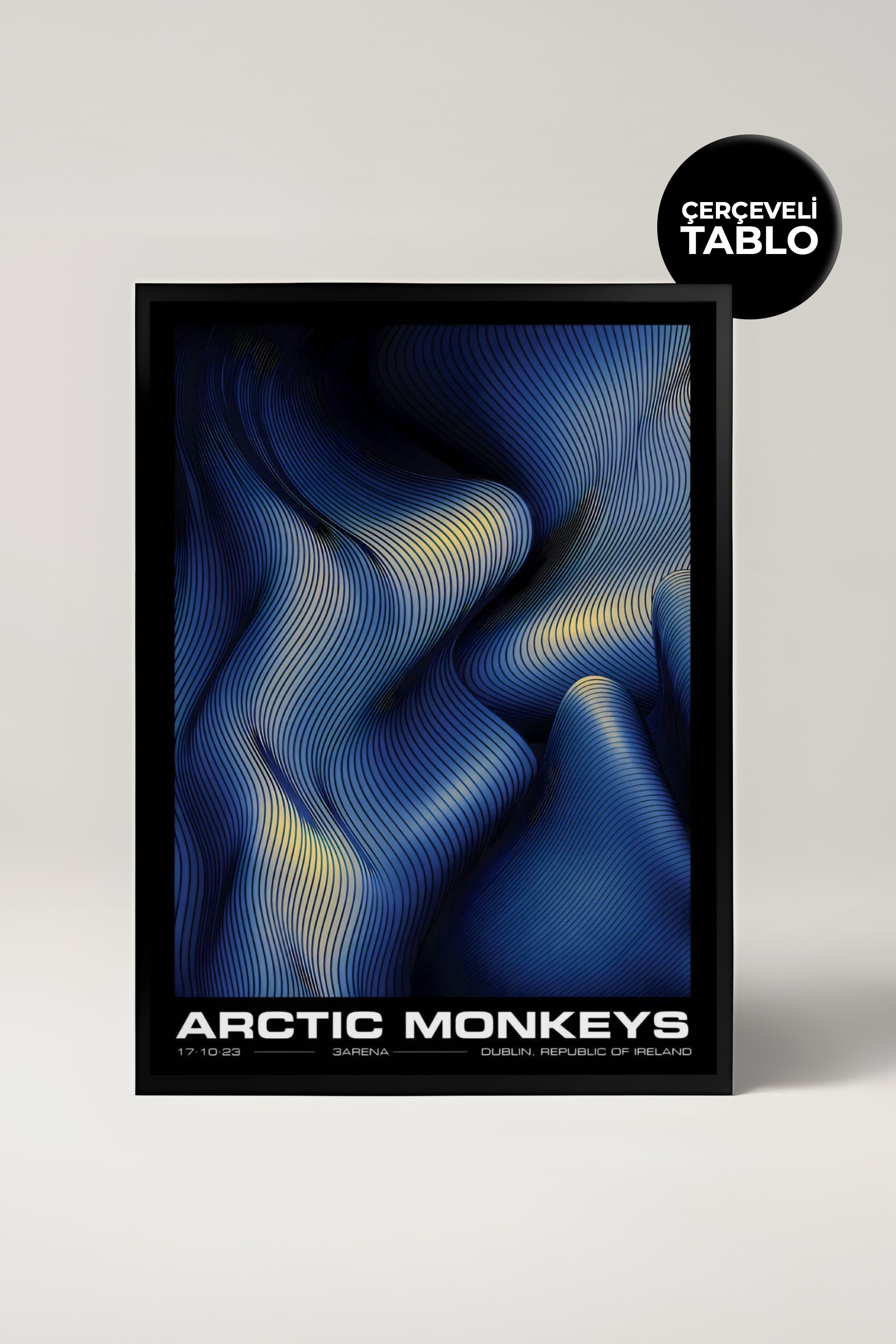 Arctic Monkeys Konser Tasarımlı Retro Çerçeveli Tasarım Tablo No:6