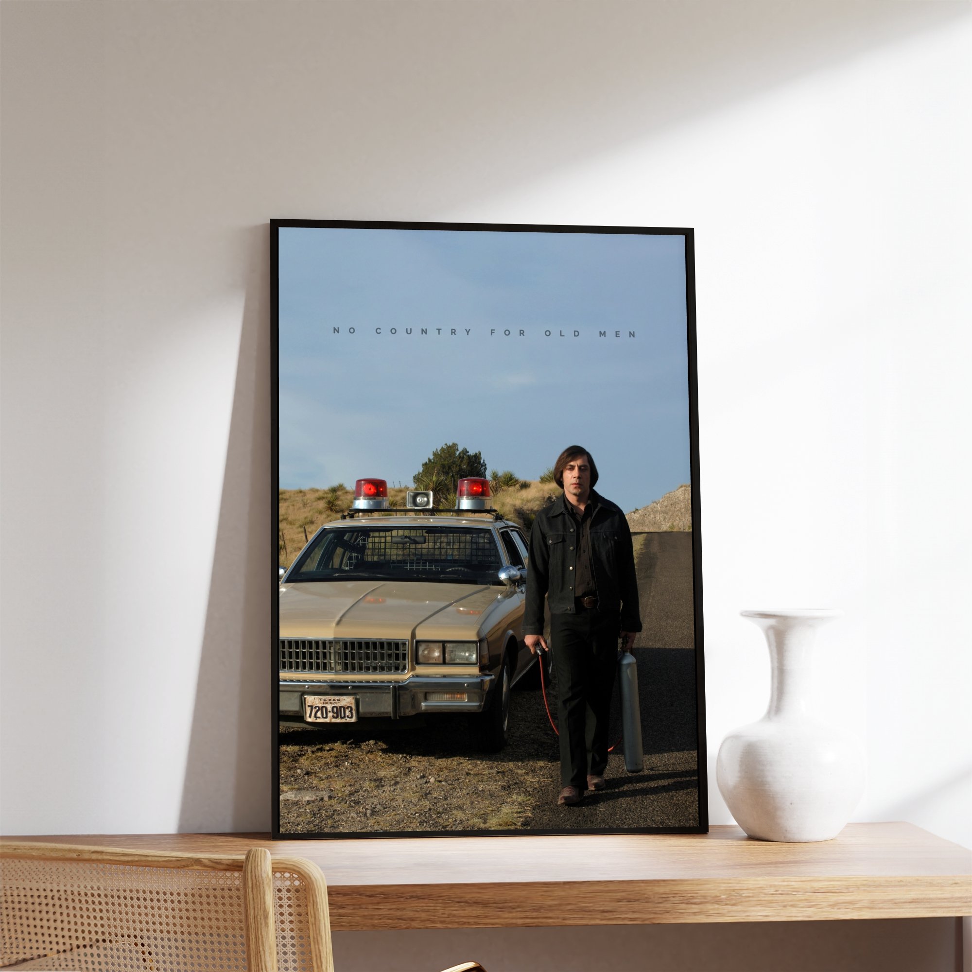 No Country For Old Men Tasarımlı Çerçevesiz Minimal Film Poster