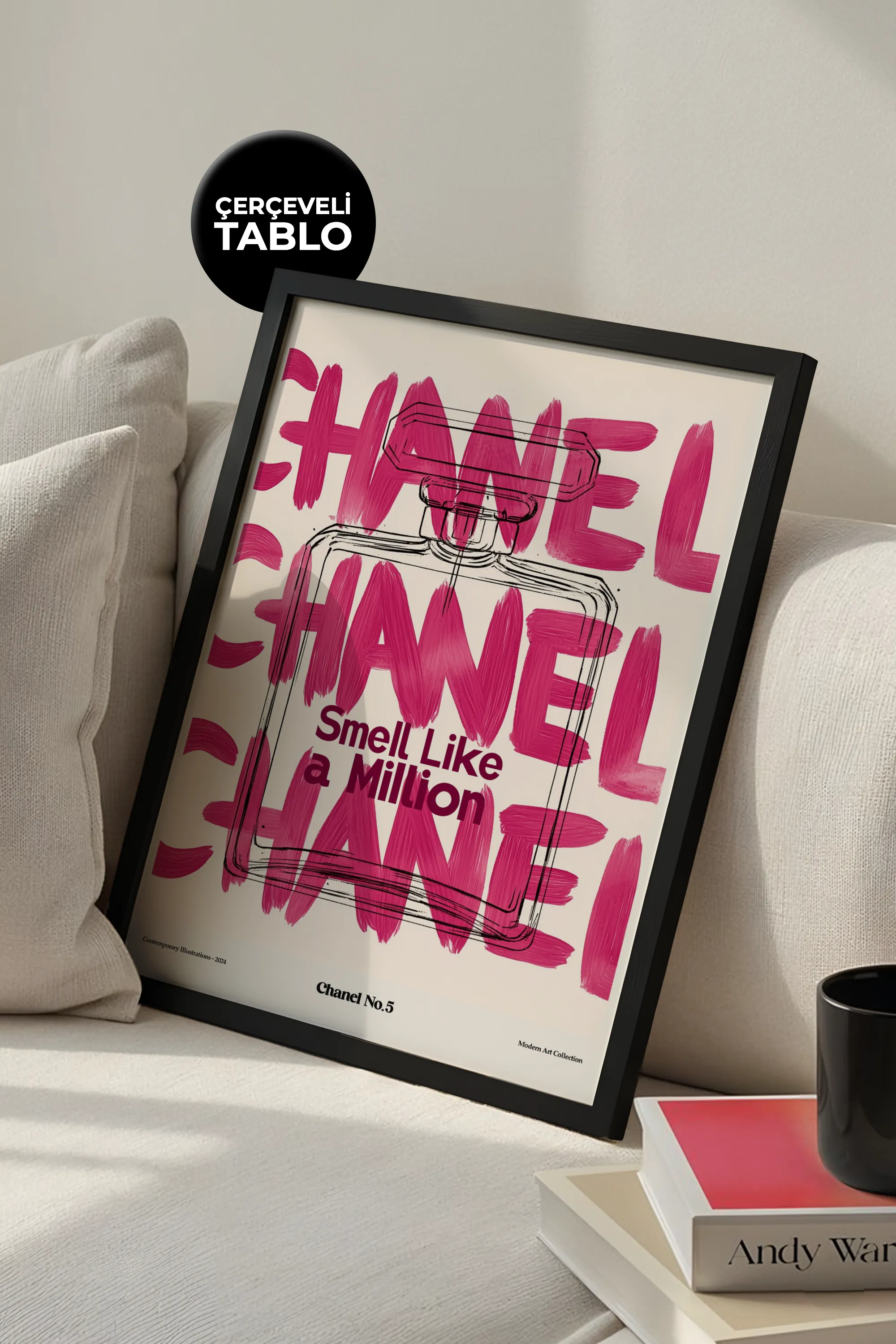 Chanel No.5 Çerçeveli Tasarım Tablo Dolce Vita Koleksiyonu