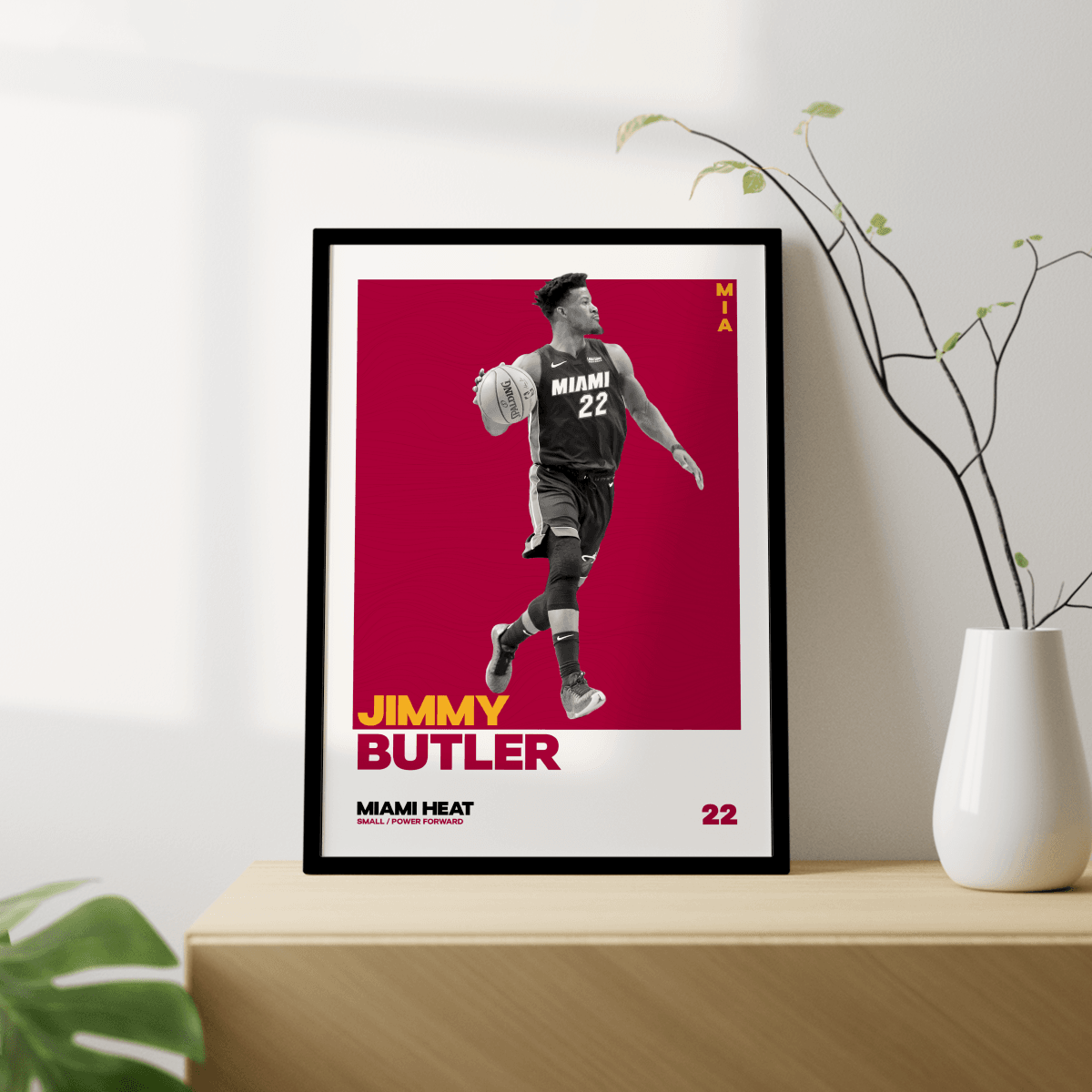 Jimmy Butler Tasarımlı Çerçevesiz Poster | NBA Efsaneleri Koleksiyonu