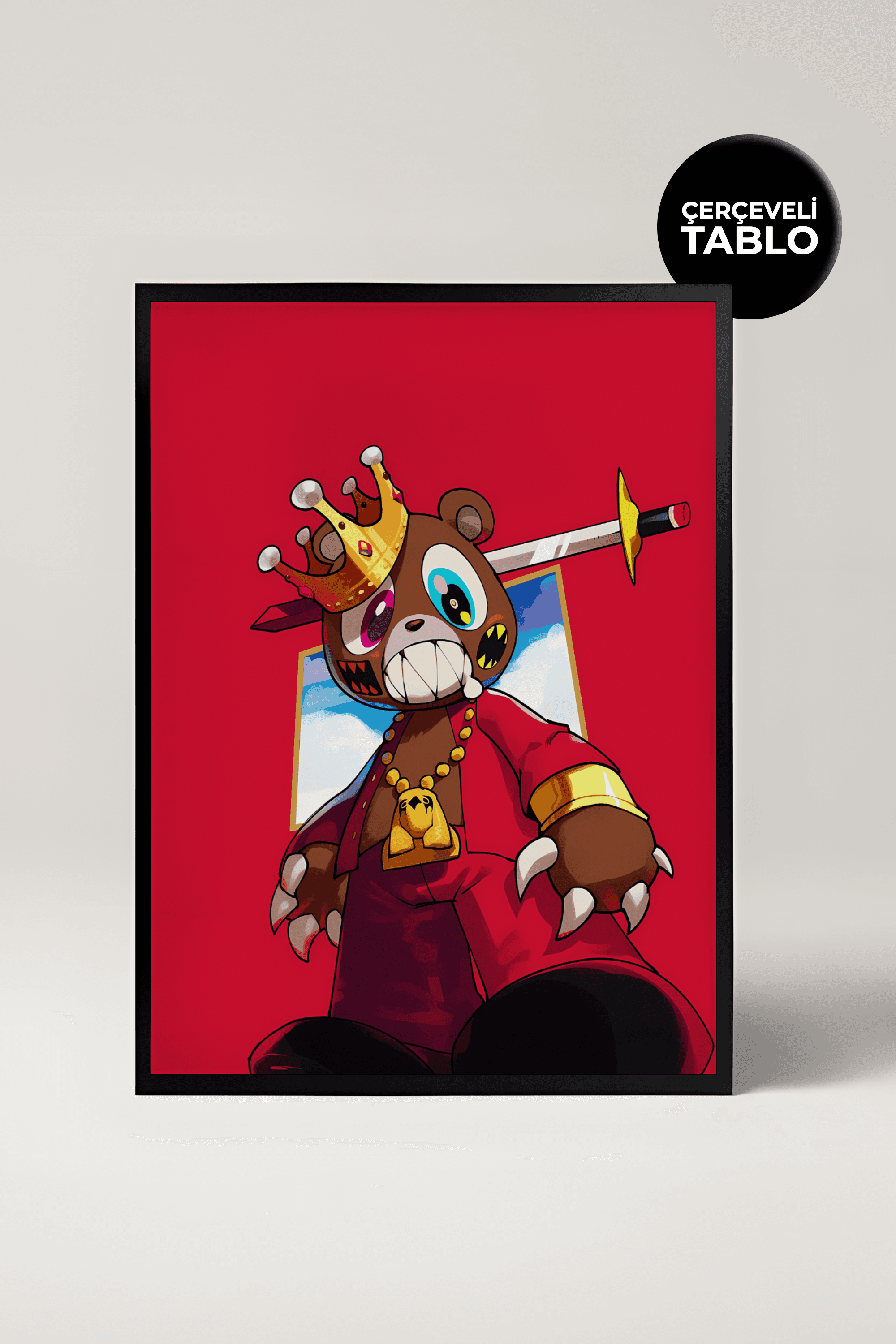 Kanye West Graduation Alternate Cover Müzik Tasarımlı Çerçeveli Tablo