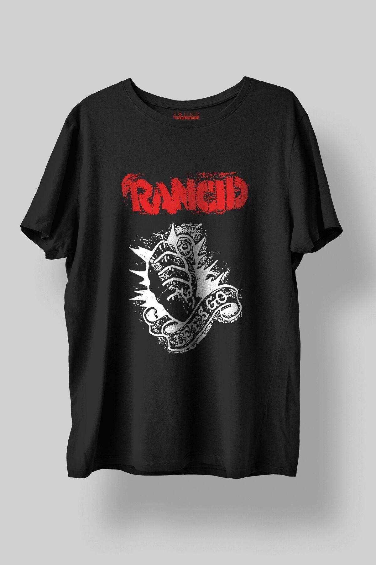 Rancid Müzik Baskılı Regular Fit Unisex Siyah T-Shirt %100 Pamuk No:0315