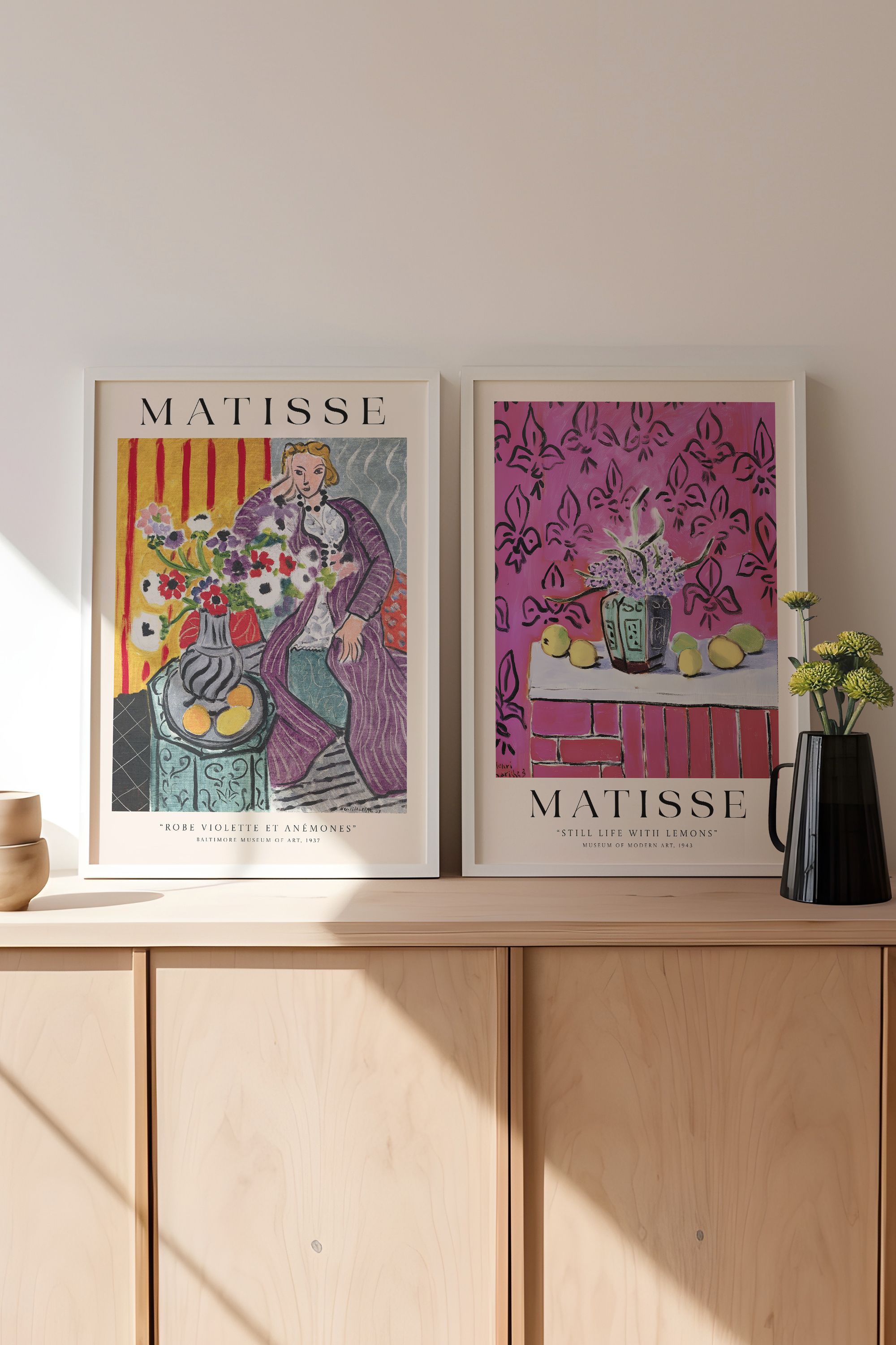 Henri Matisse 2'li Çerçeveli Tablo Seti No:2