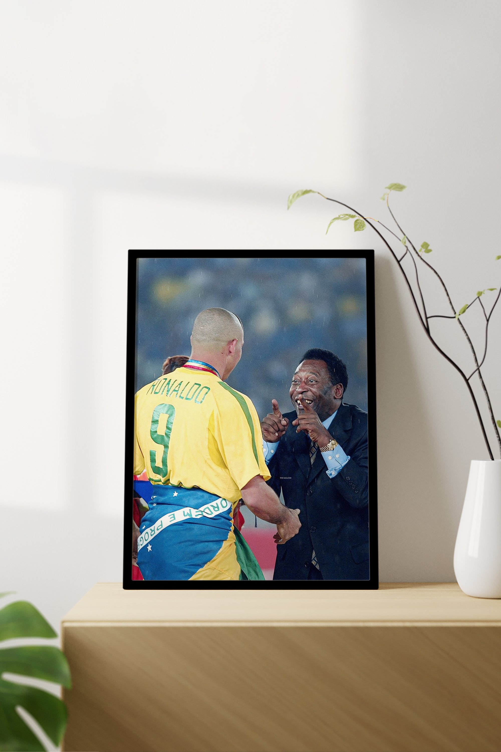 Ronaldo & Pele Tasarımlı Çerçevesiz Poster | Winner Mentality