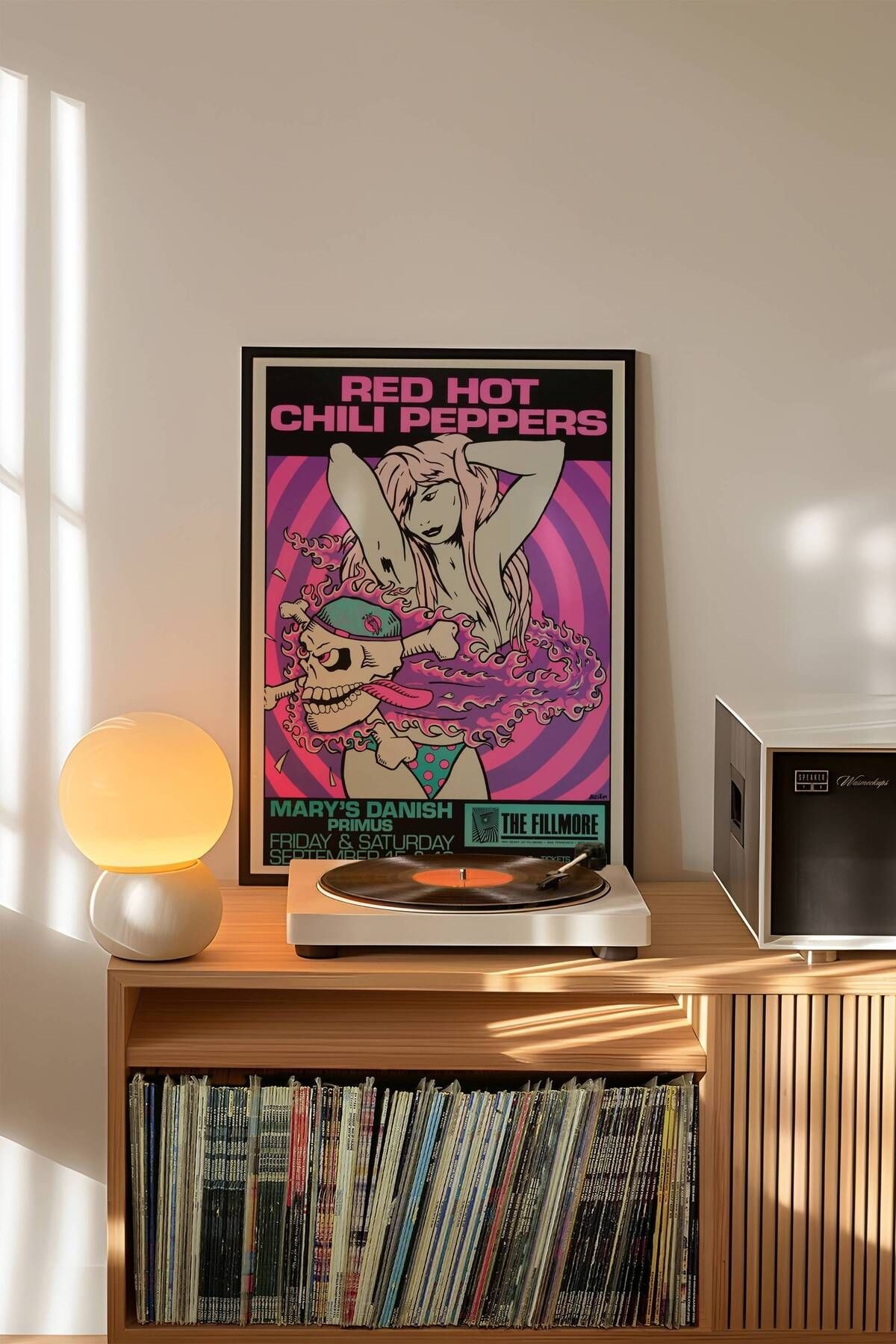 Red Hot Chili Peppers Konser Tasarımlı Retro Çerçevesiz Poster No:3