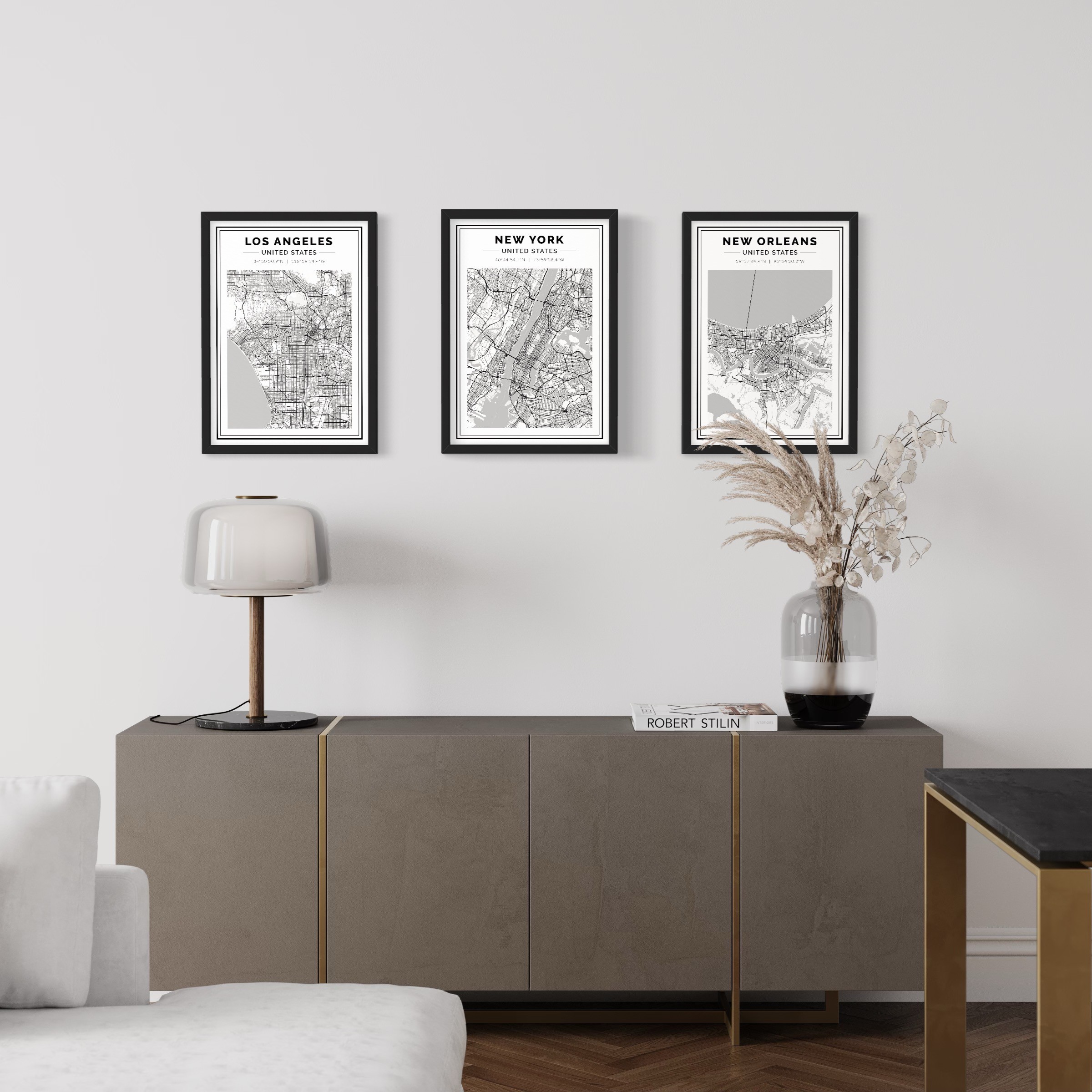 Custom Framed Map Prints