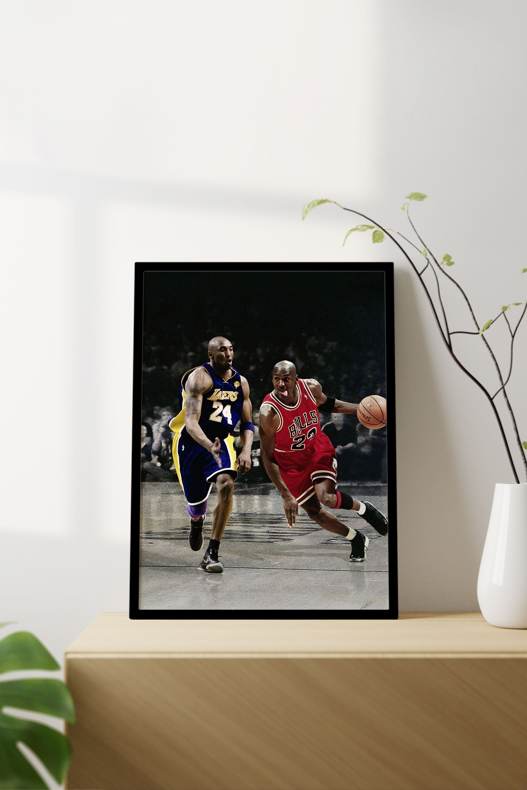 Jordan & Kobe Tasarımlı Çerçevesiz Poster | Winner Mentality