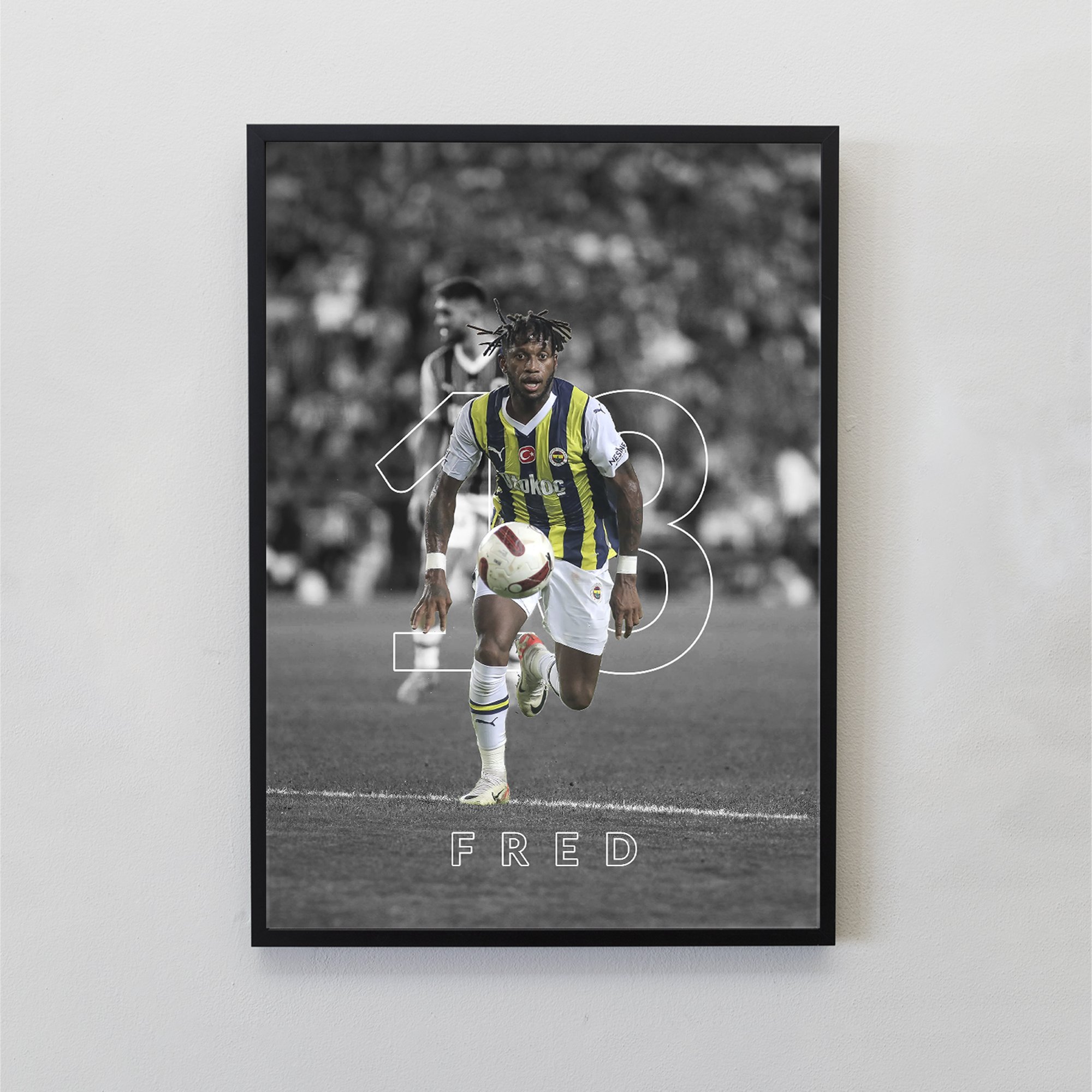 Fred FenerbahçeTasarımlı Çerçevesiz Futbol Poster