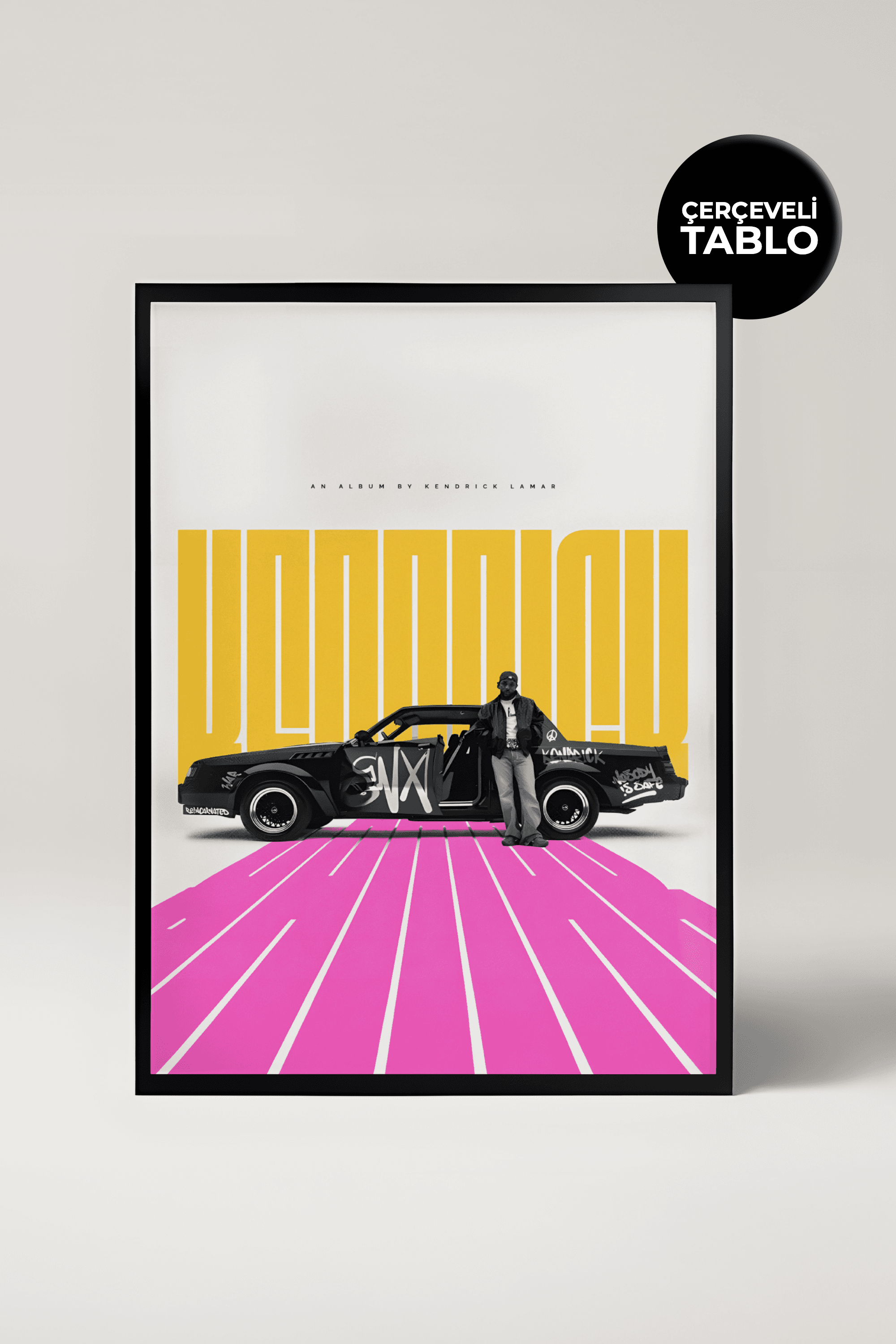 Kendrick Lamar GNX Müzik Tasarımlı Çerçeveli Tablo