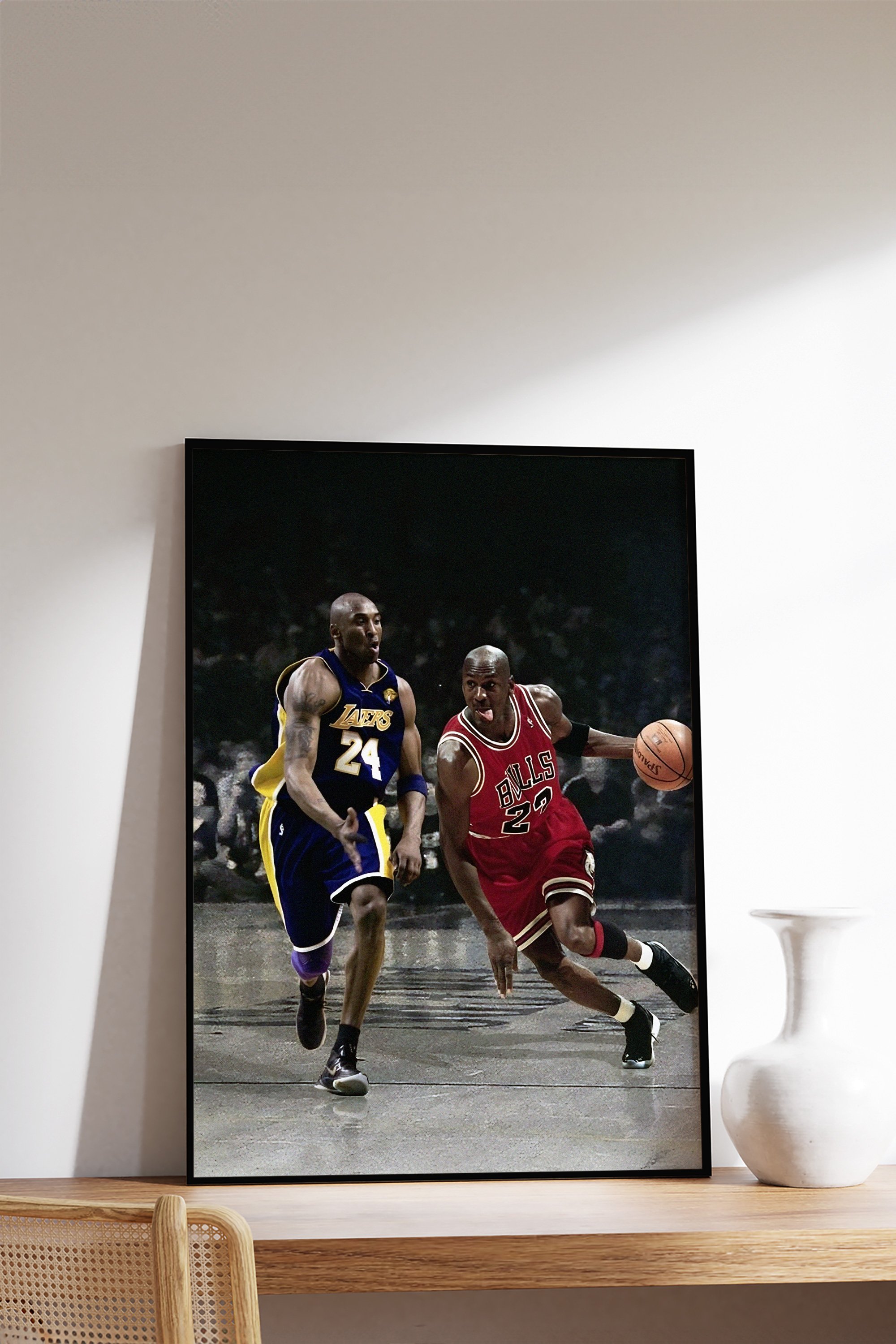 Jordan & Kobe Tasarımlı Çerçevesiz Poster | Winner Mentality