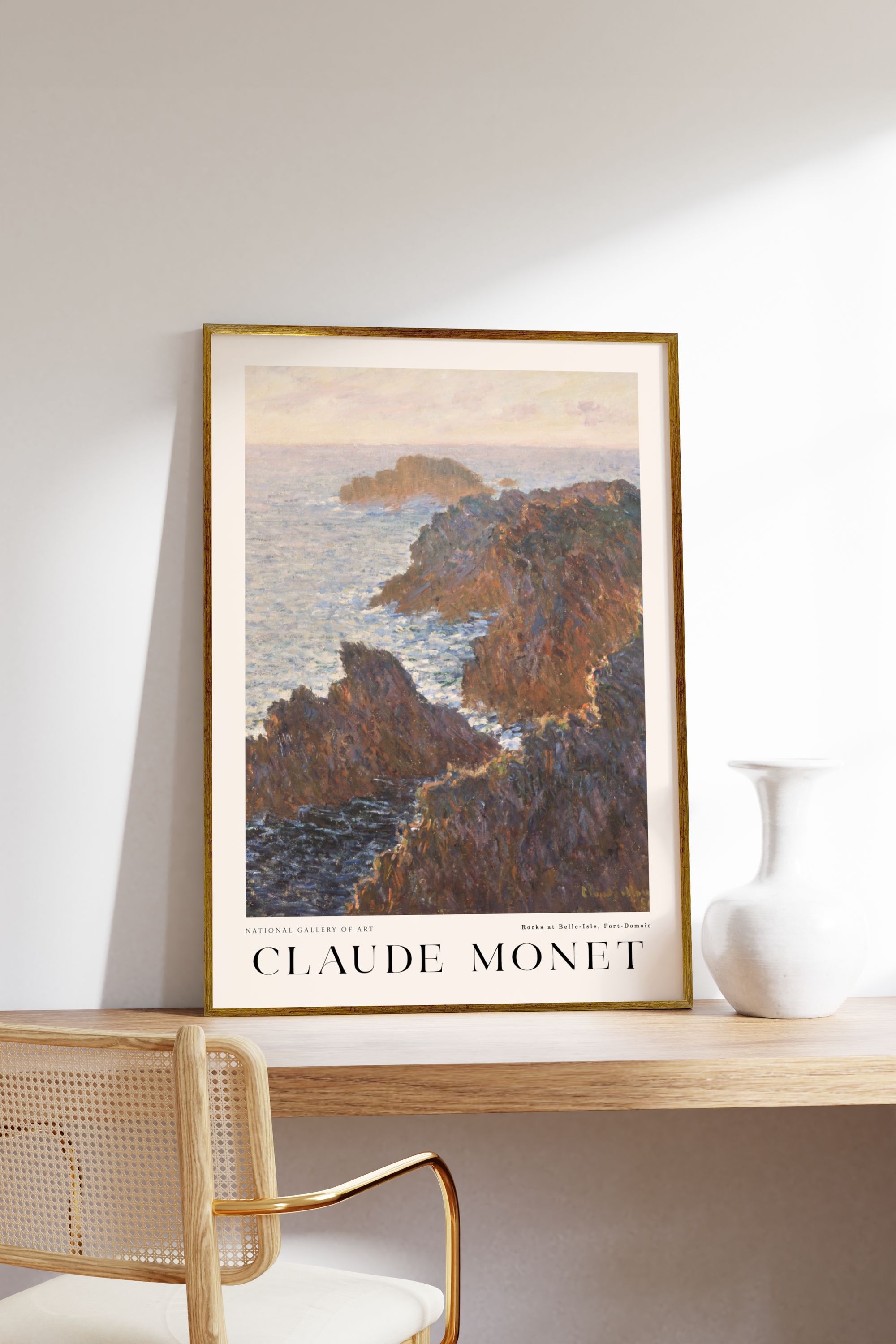 Claude Monet Rocks at Belle Isle Port Domois Çerçevesiz Poster