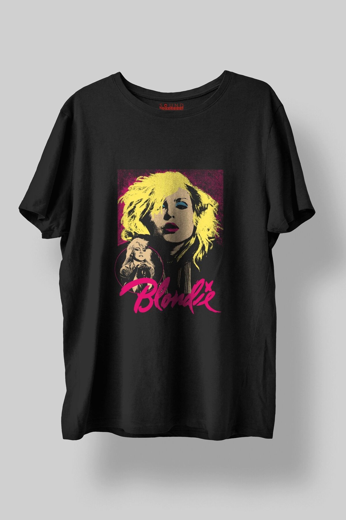 Blondie Müzik Baskılı Regular Fit Unisex Siyah T-Shirt %100 Pamuk No:0055