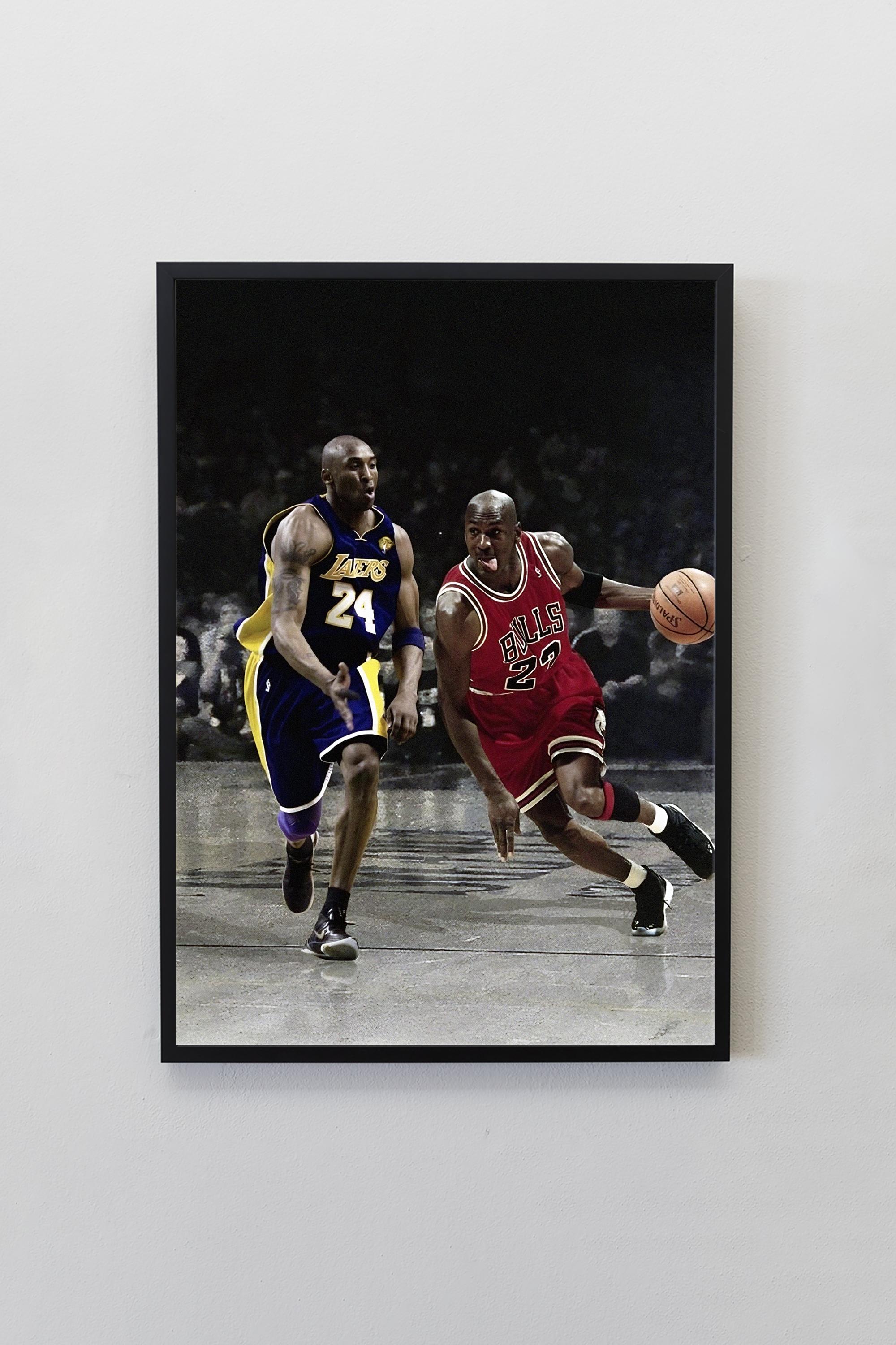 Jordan & Kobe Tasarımlı Çerçevesiz Poster | Winner Mentality