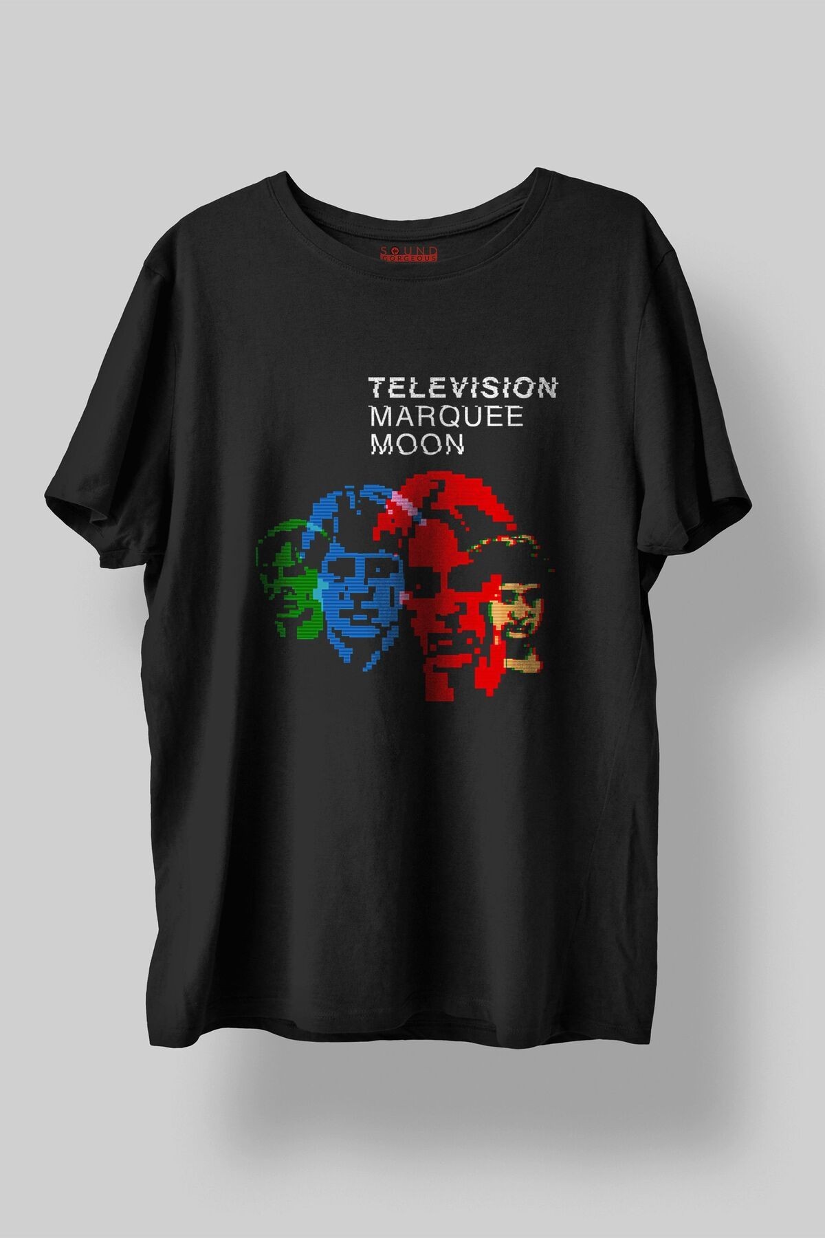 Television Band Müzik Baskılı Regular Fit Unisex Siyah T-shirt %100 Pamuk No:0361