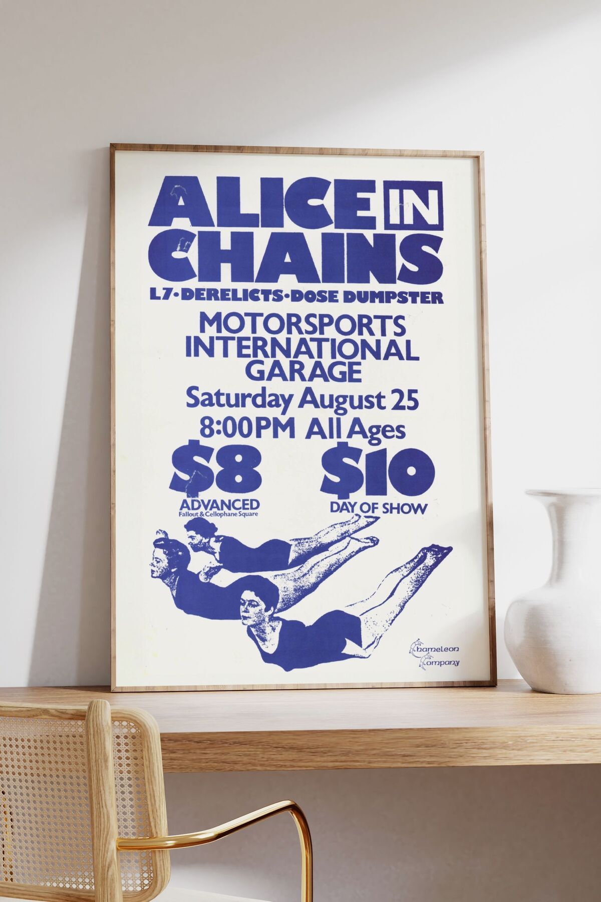 Alice In Chains Konser Tasarımlı Retro Çerçeveli Tasarım Tablo No:3
