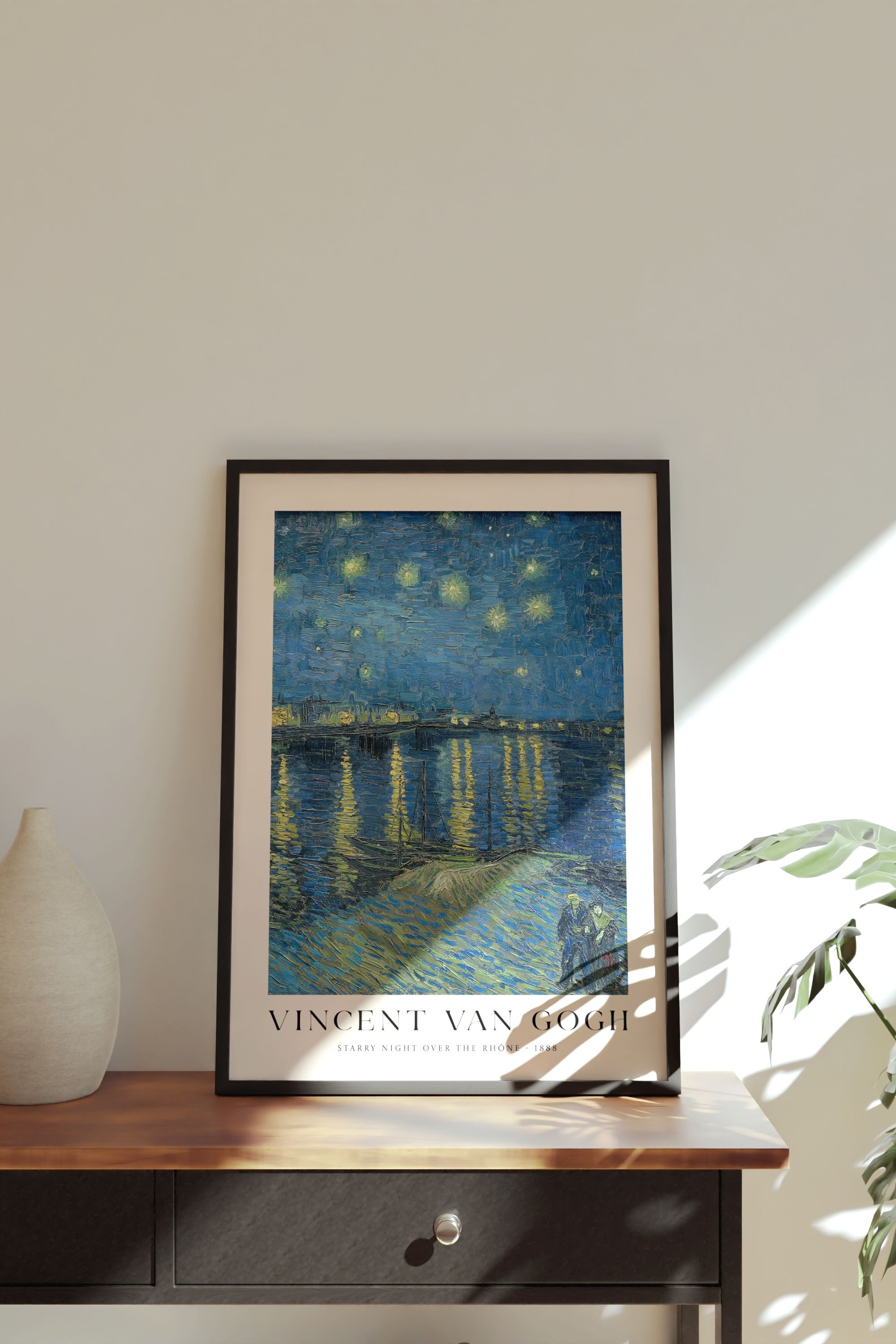 Van Gogh Starry Night Over The Rhone Framed Print Art Collection