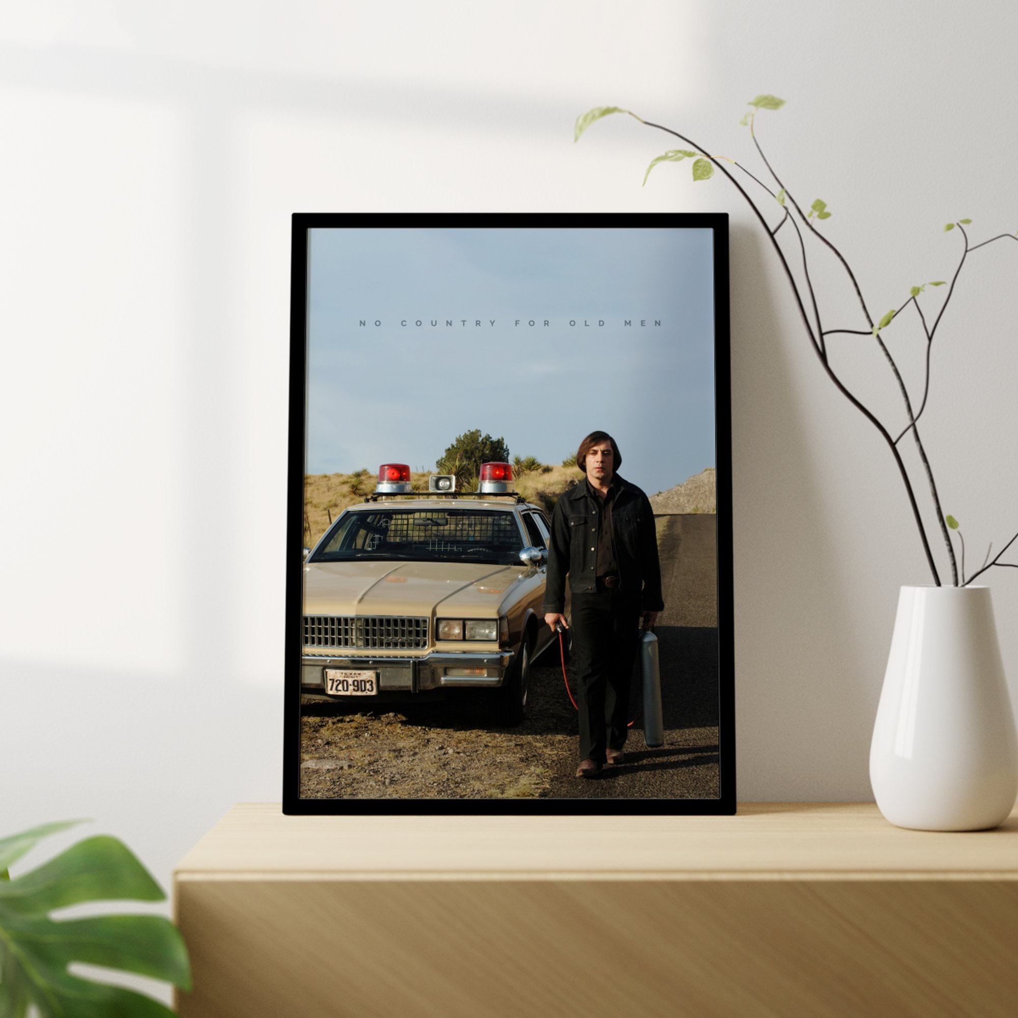No Country For Old Men Tasarımlı Çerçevesiz Minimal Film Poster