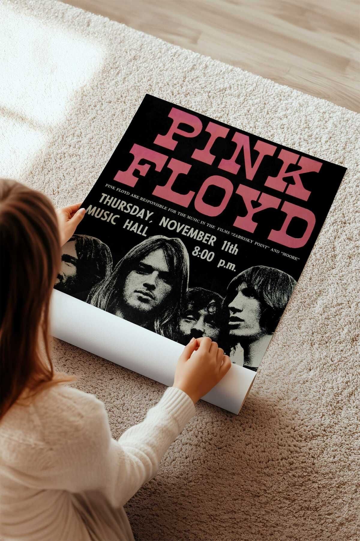 Pink Floyd Konser Tasarımlı Retro Çerçevesiz Poster No:1