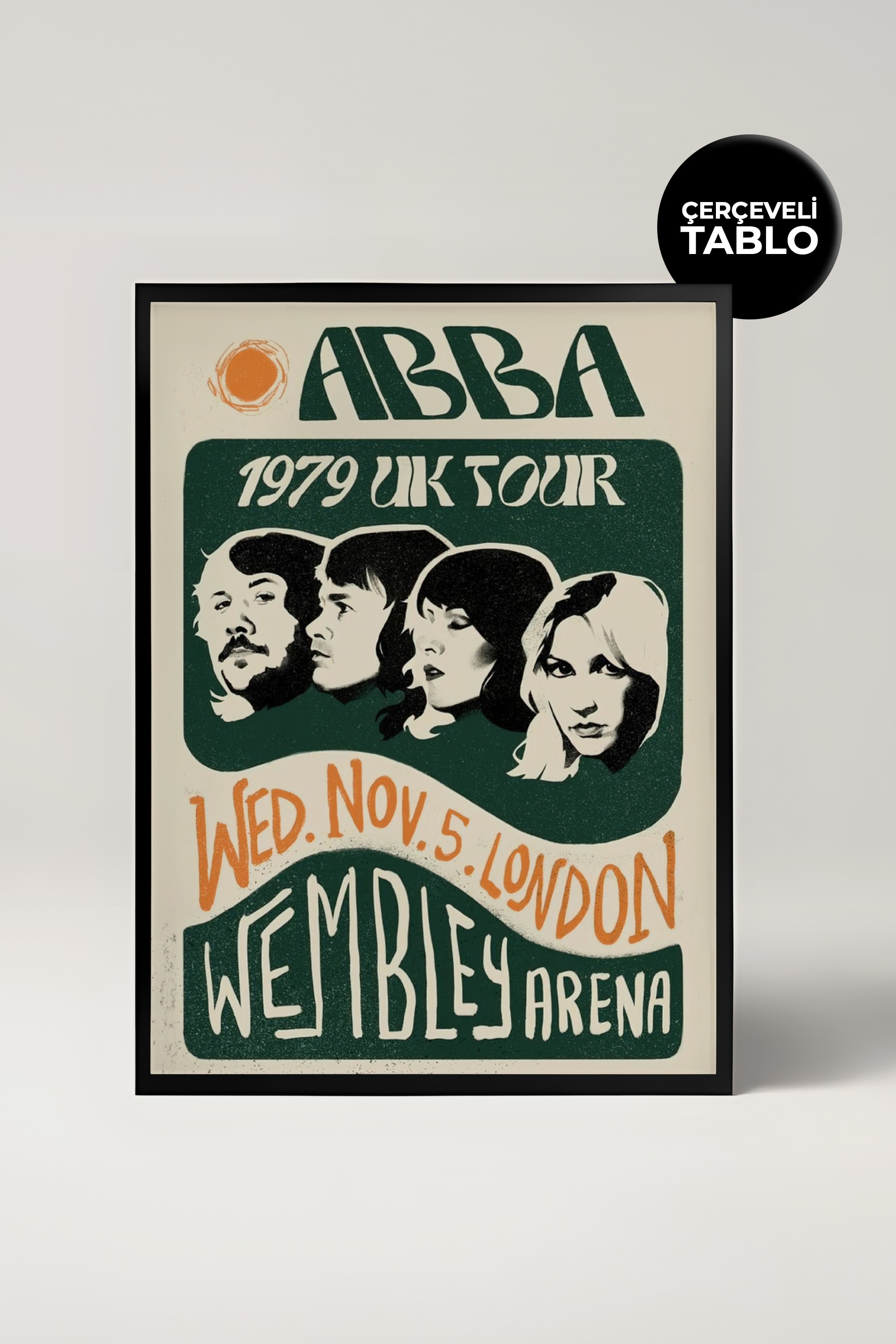 Abba Konser Tasarımlı Retro Çerçeveli Tasarım Tablo No:1