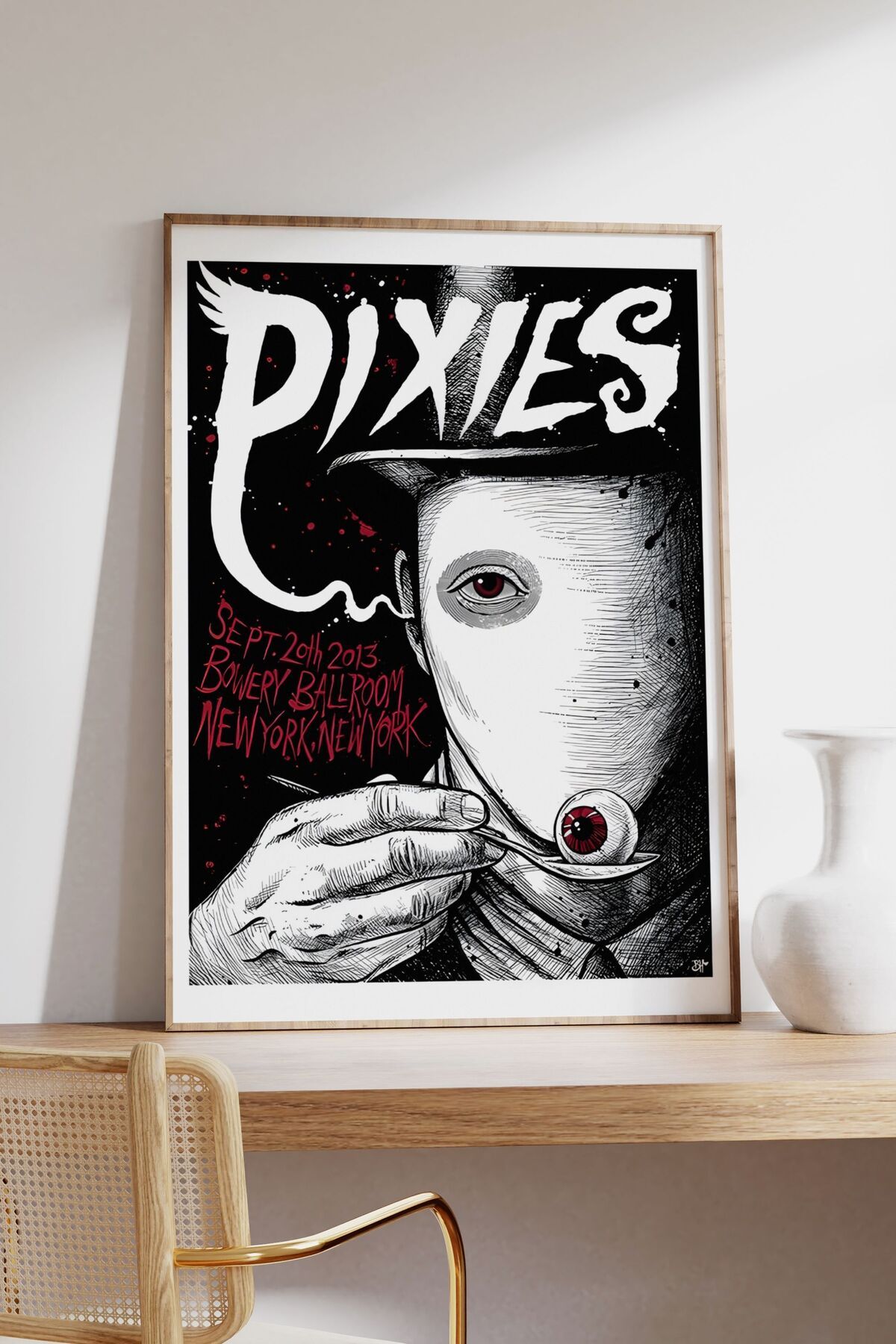 Pixies Konser Tasarımlı Retro Çerçeveli Tasarım Tablo No:1