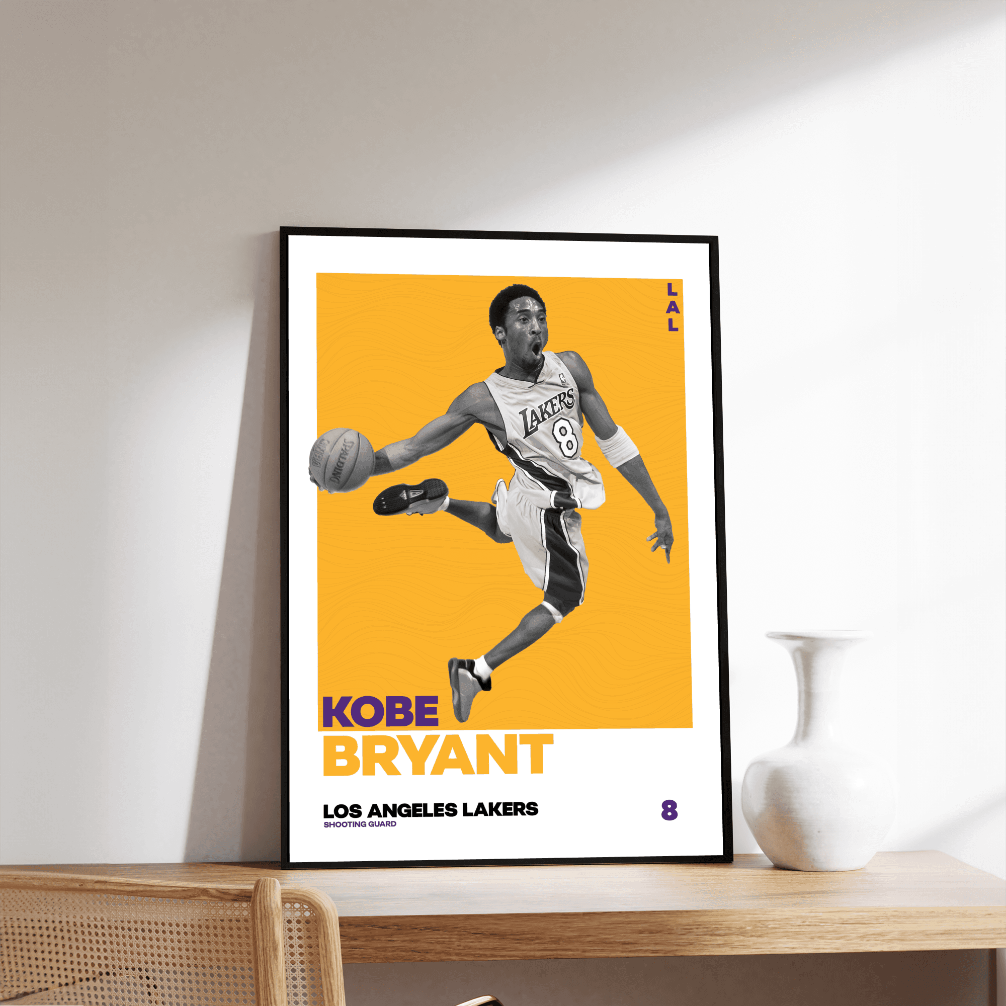 Kobe Bryant Tasarımlı Çerçevesiz Poster | NBA Efsaneleri Koleksiyonu