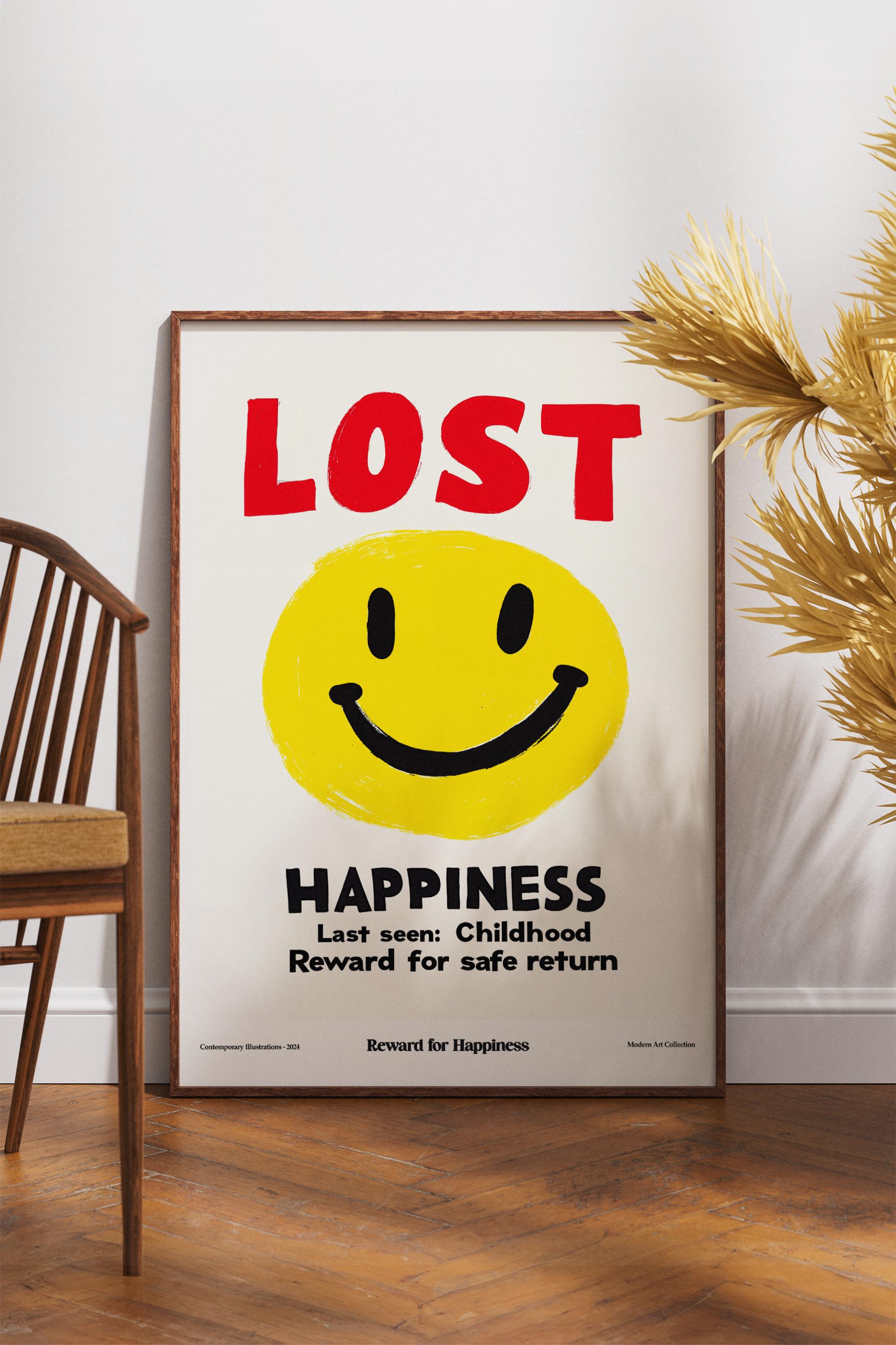 Lost Happiness Çerçevesiz Tasarım Poster Dolce Vita Koleksiyonu